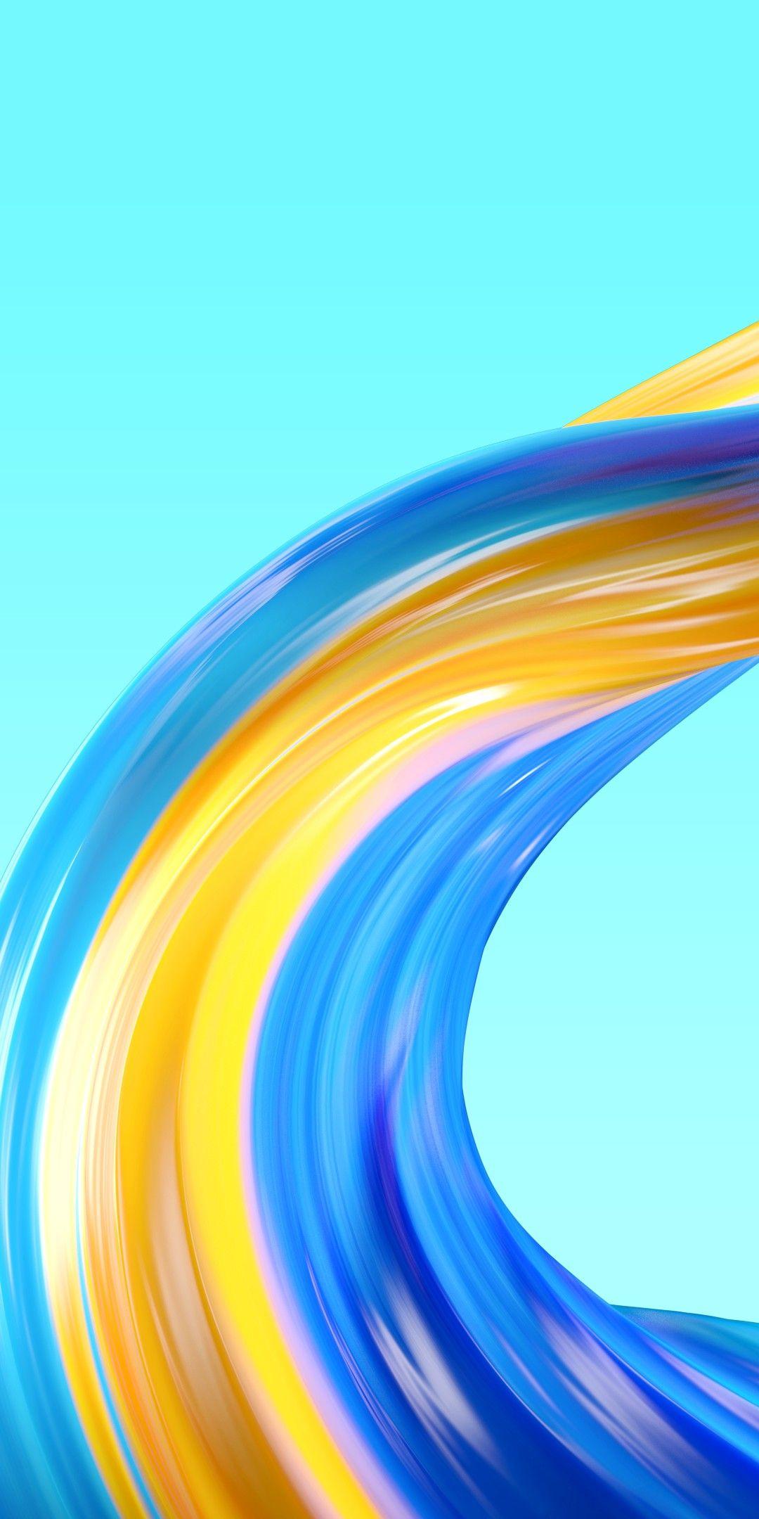 1080x2160 Wallpaper 4k Liquid Black Yellow