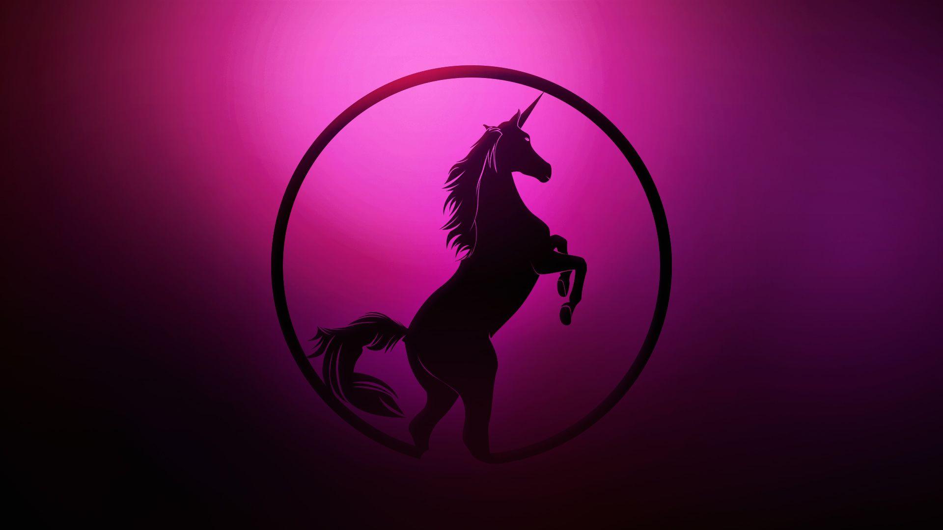 1920x1080 Pink And Black Unicorn