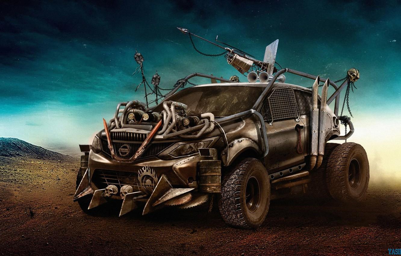1332x850 Wallpaper Auto, Figure, Machine, Harpoon, Nissan, Chain, Art, Nissan Qashqai, Rendering, Spears, Qashqai, Yasid Oozeear, Mad MaX image for desktop, section рендеринг