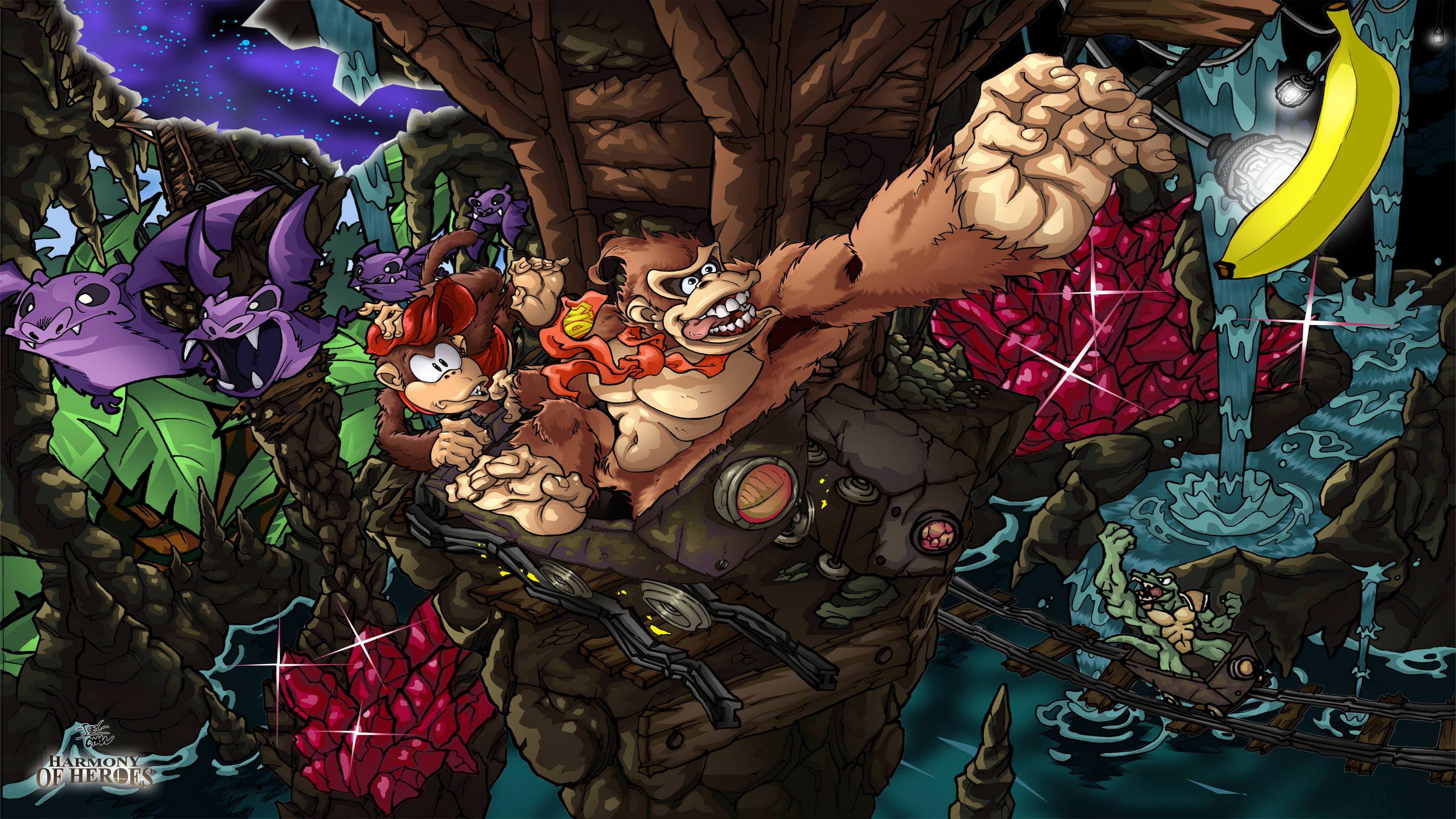 3840x2160 Donkey Kong Country wallpaper HD for desktop background