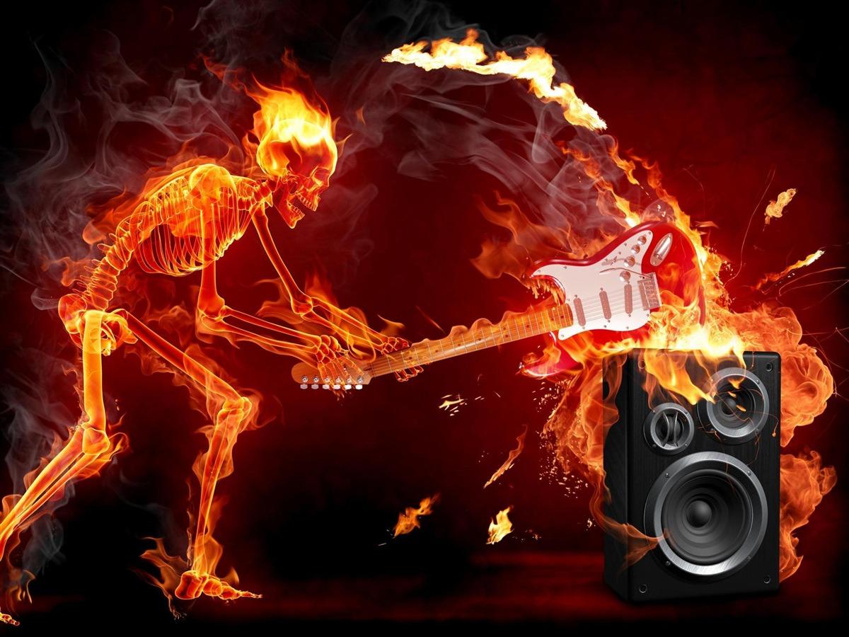1200x900 Rock Music Fire