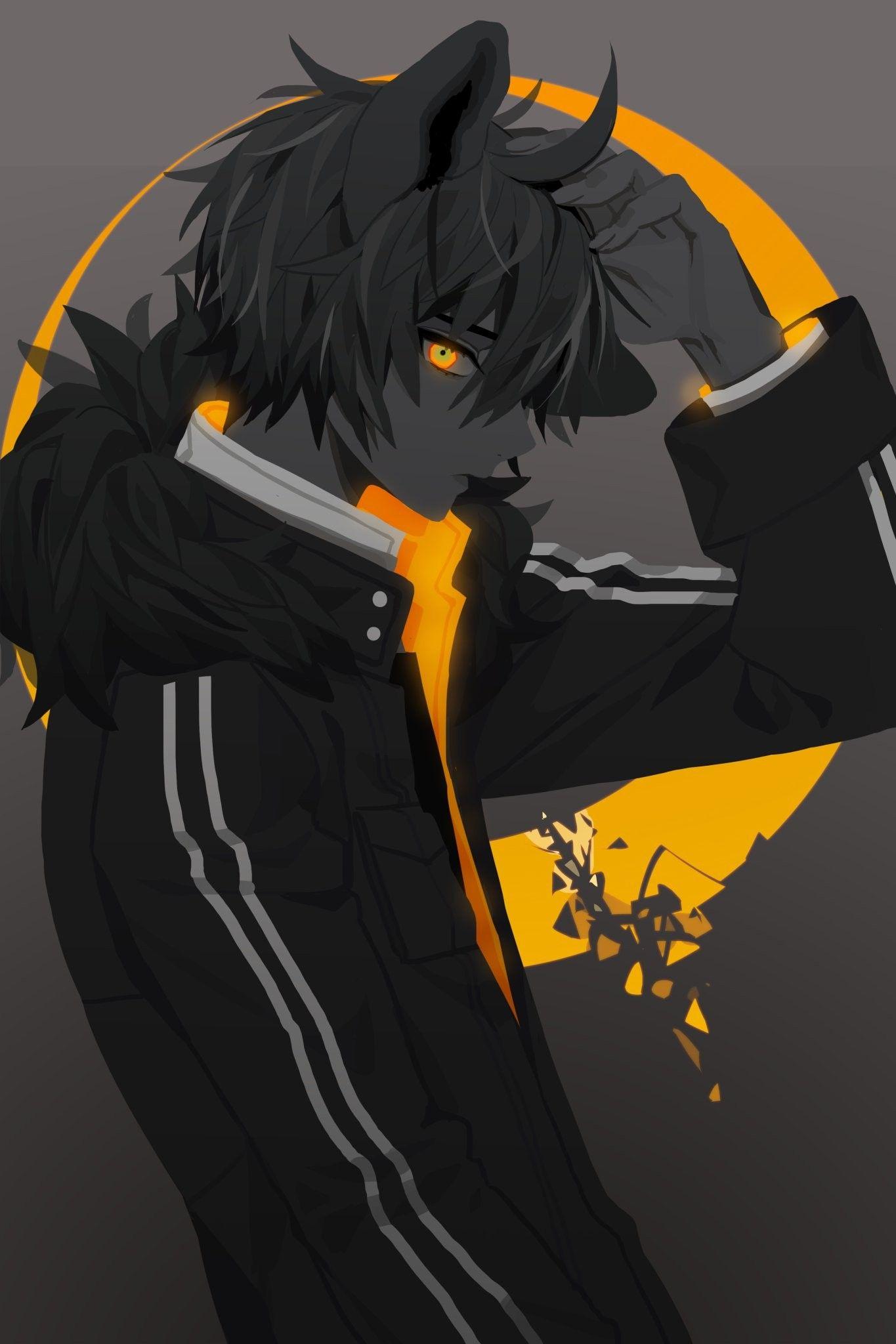 1365x2048 Aesthetic Demon Boy Anime Wallpaper