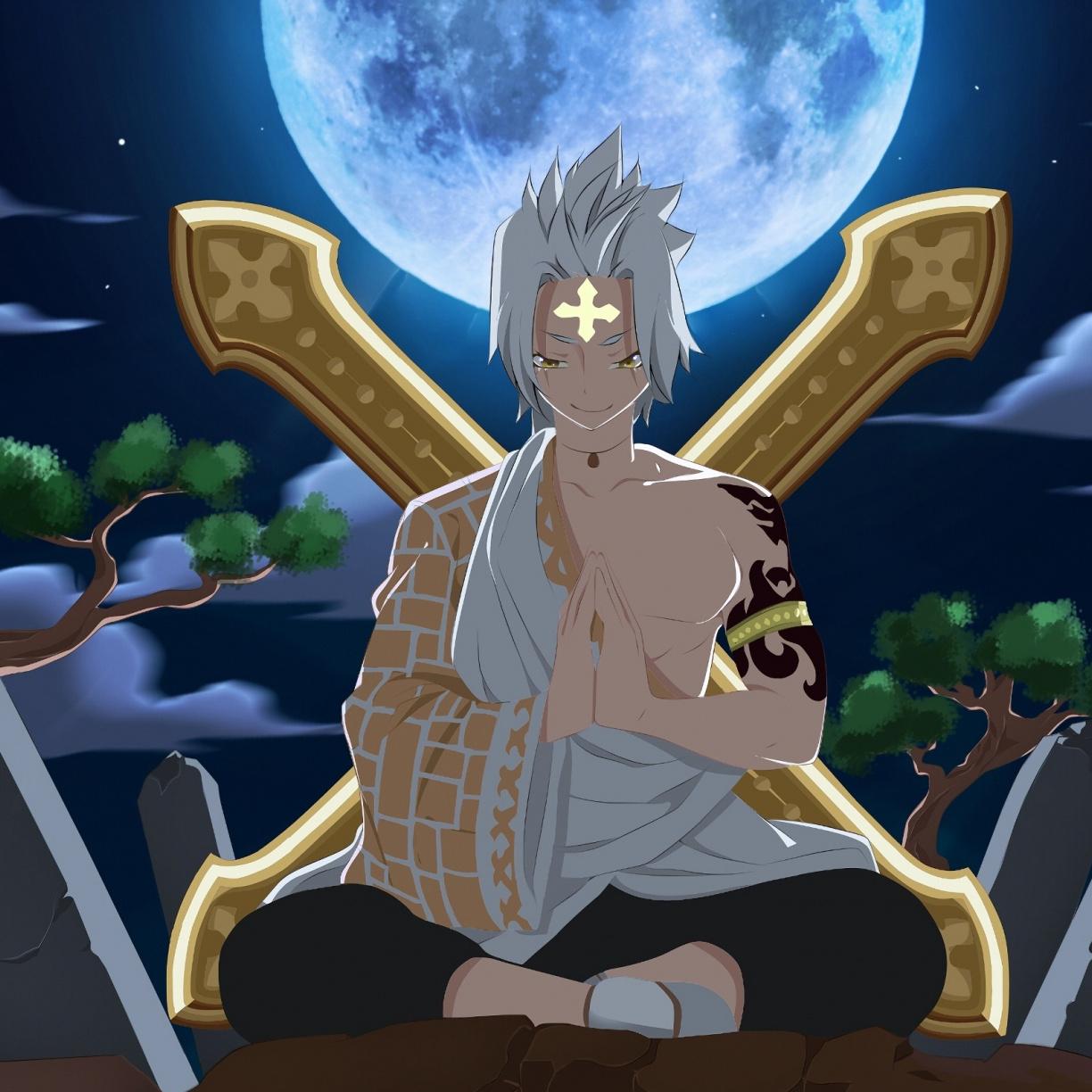 1224x1224 Zeref Dragneel, Fairy Tail, Meditation, Anime Boy, Tail Zeref Wallpaper HD