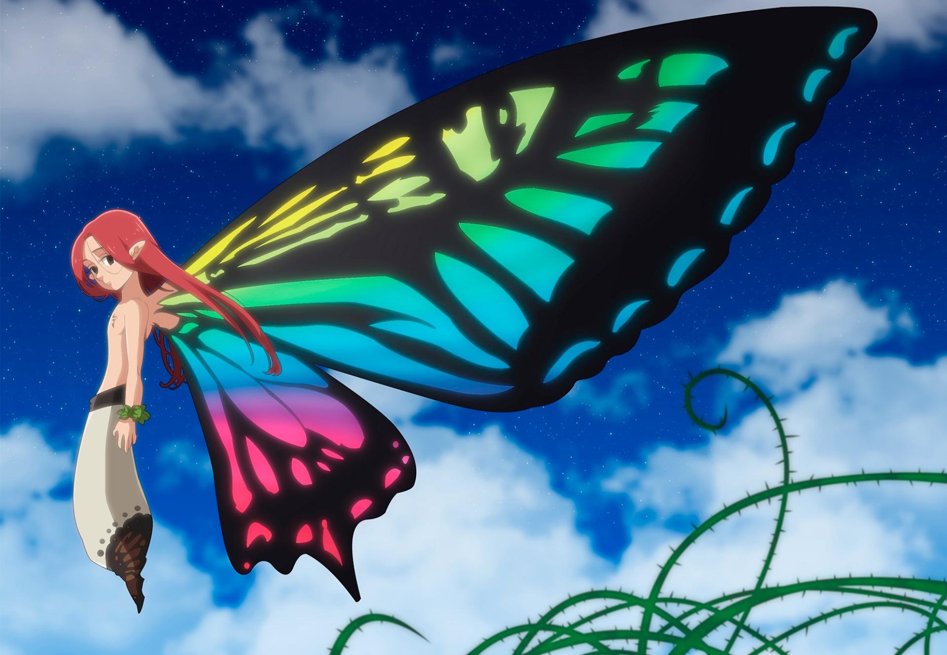 1920x1329 Boy, Black Eyes, Wings, Gloxinia (The Seven Deadly Sins), Red Hair, Long Hair, Fairy wallpaper