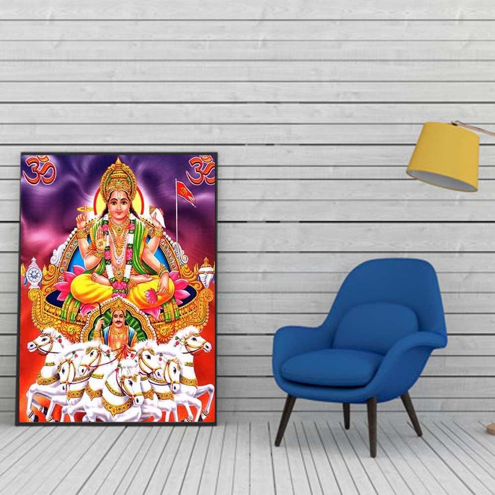 1000x1000 Lord Surya Wall Art Painting Surya Bhagwan HD