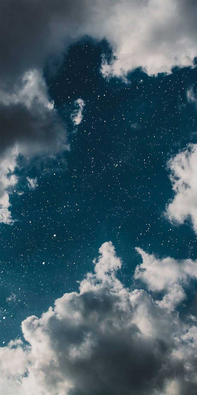 657x1314 Blue Aesthetic Stars Wallpaper