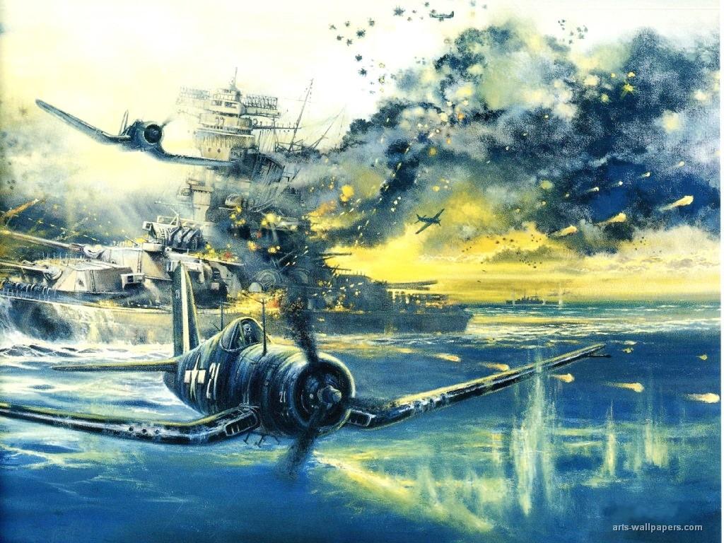 1024x768 Ww2 Airplane paintings