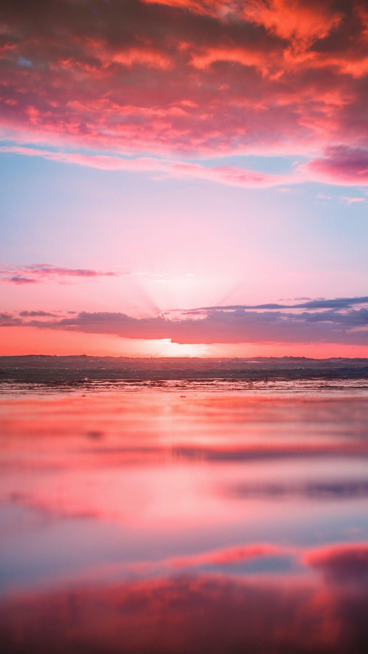 1242x2208 Pink Sunset Wallpaper