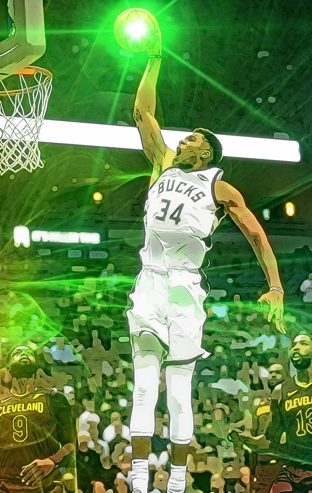 1000x1579 Giannis Antetokounmpo Dunk. Nba, Nba wallpaper, Nba basketball art