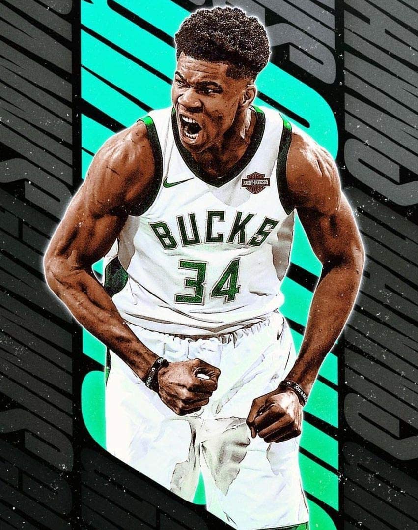 851x1078 MasonArts Giannis Antetokounmpo 14inch x 18inch Silk Poster Dunk and Shot Wallpaper Wall Decor Silk Prints for Home and Store : Tools & Home Improvement