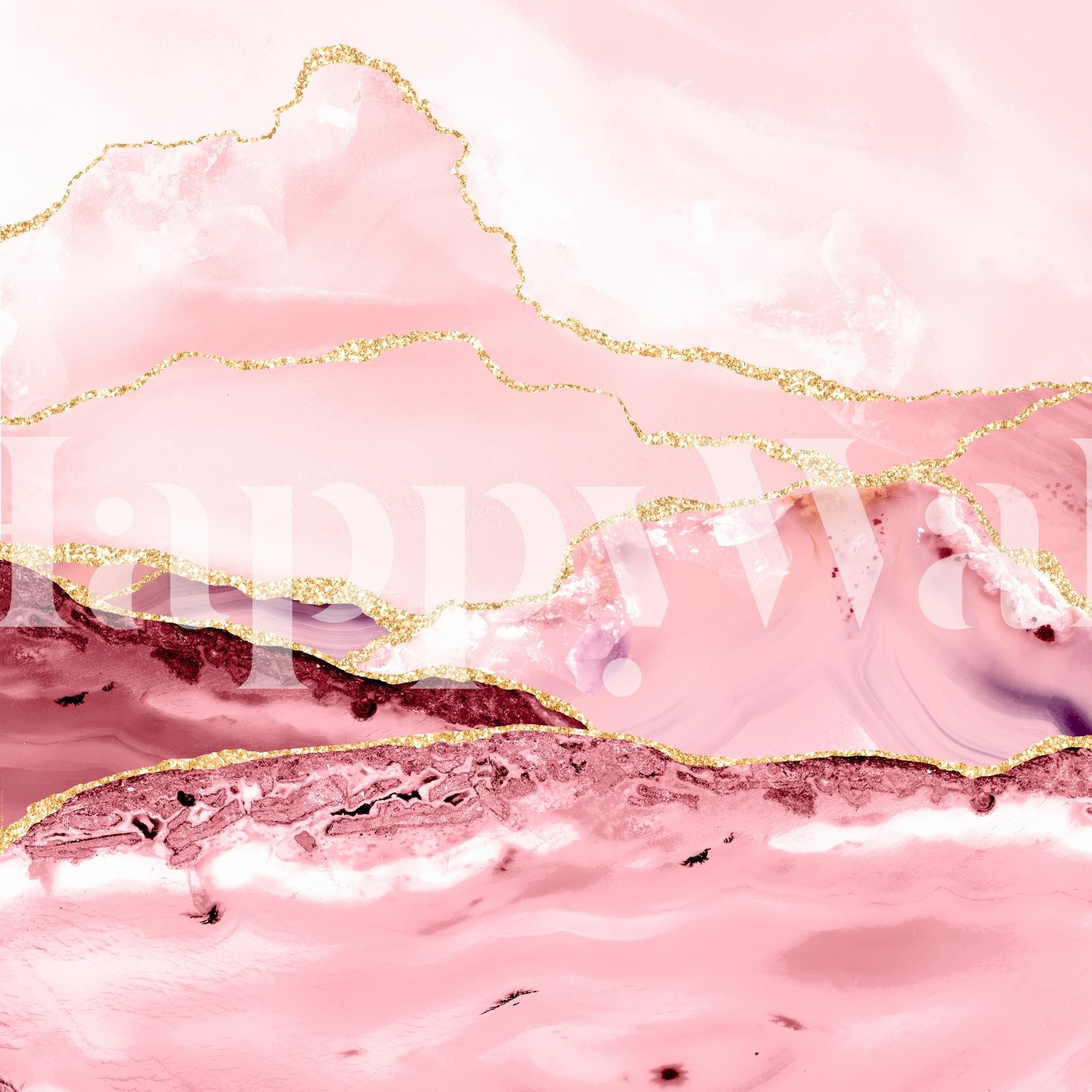 1600x1600 Buy Blush Pink Marble Gold Pattern wallpaper US shipping at