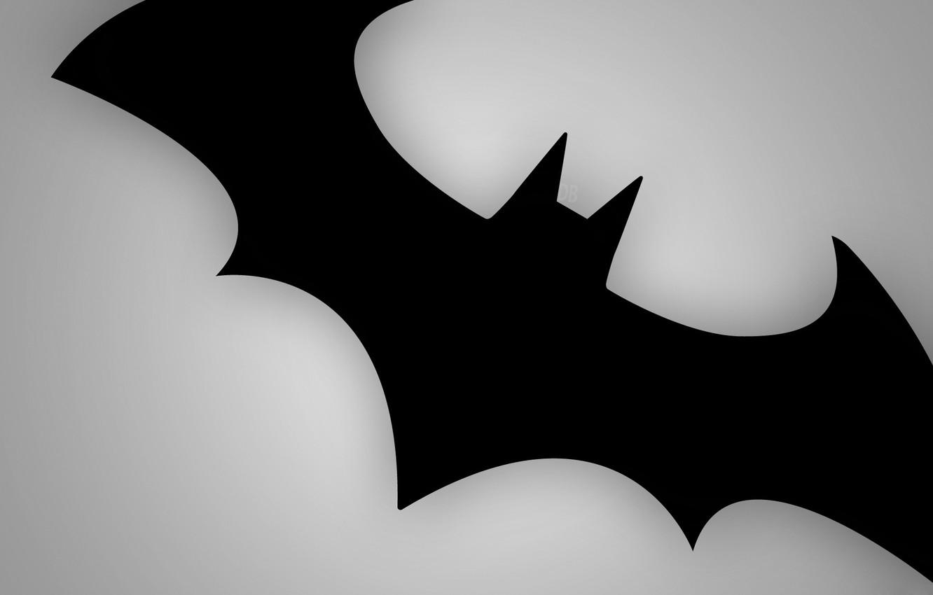 1332x850 Wallpaper grey, sign, black, Batman, mouse, emblem, batmen image for desktop, section минимализм