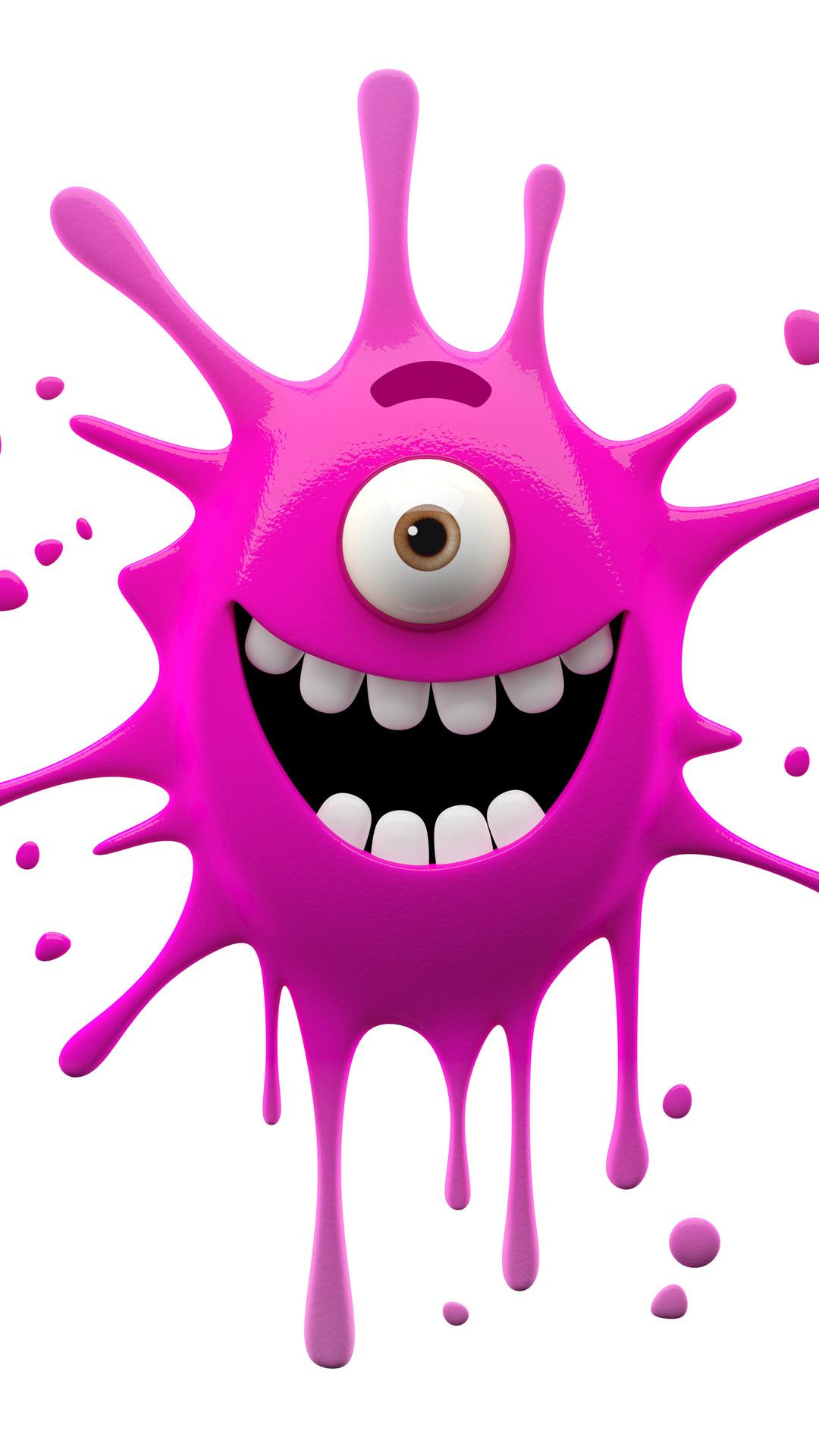 1080x1920 3D, Smile, Funny, Character, Cute, Monster Photo Character Monster 3D