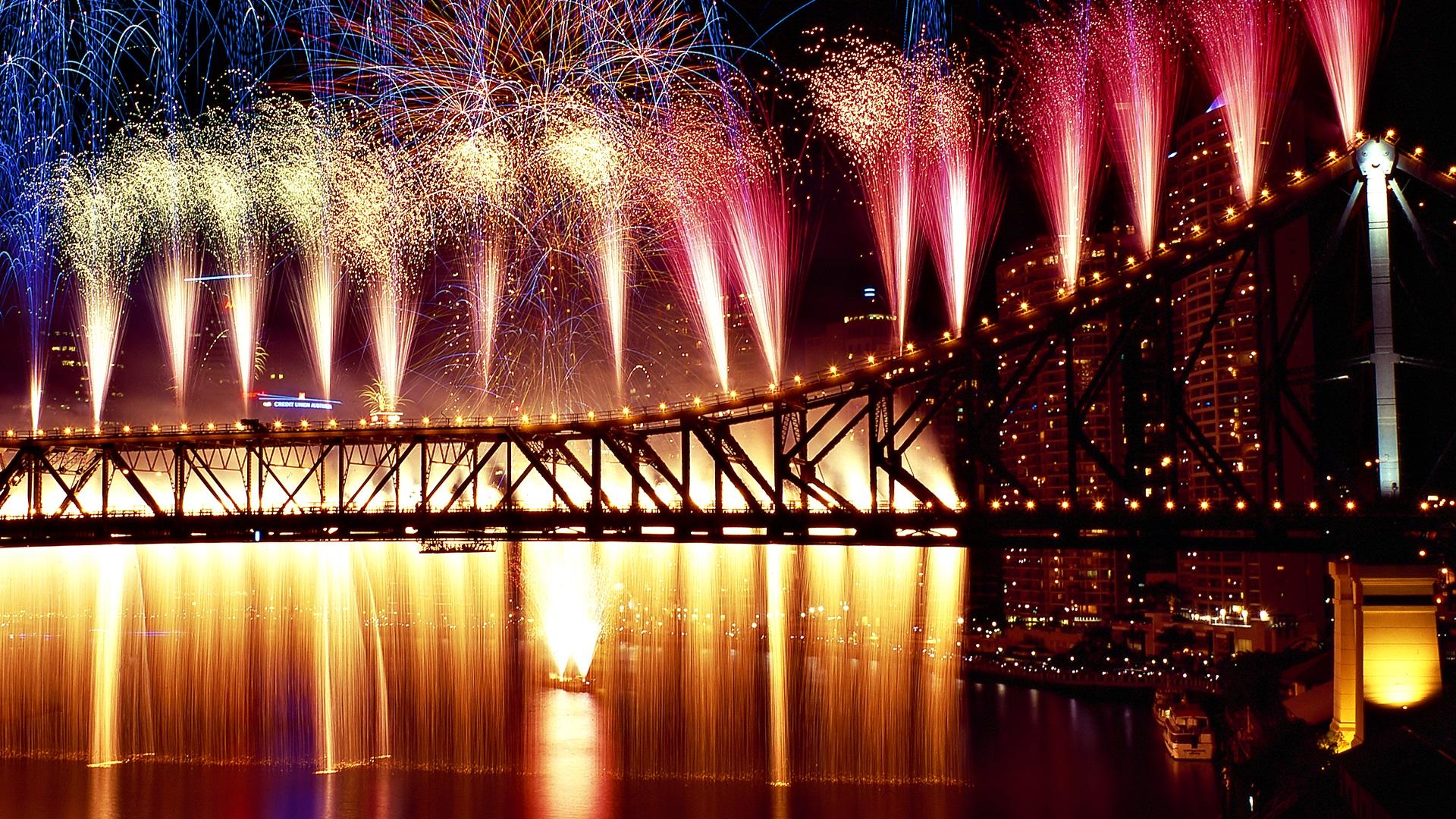 1920x1080 New York Celebration The City At Night HD Picture Fireworks HD Wallpaper 1920x1080 :