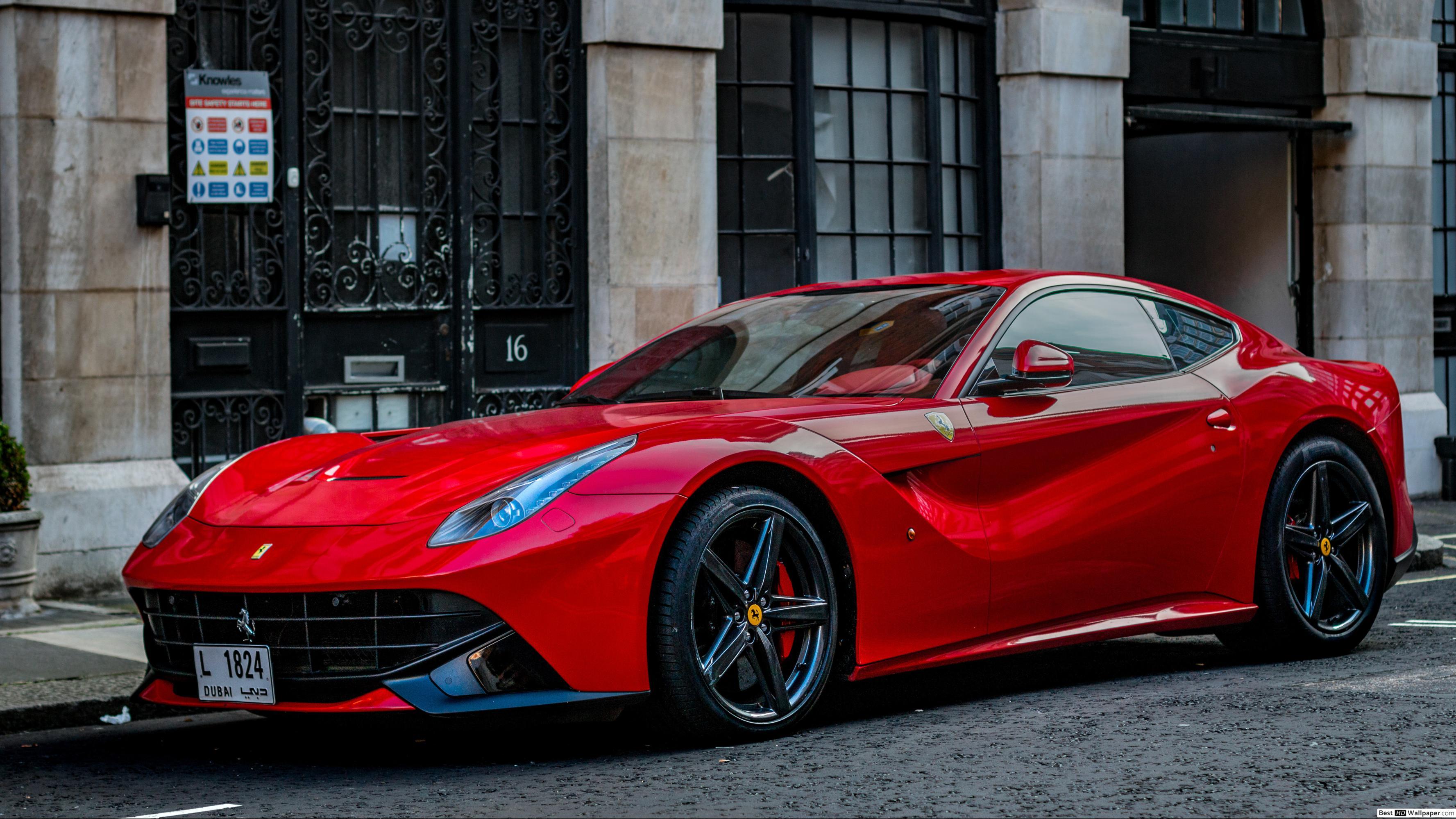 3554x1999 Red Ferrari F12 berlinetta HD wallpaper download