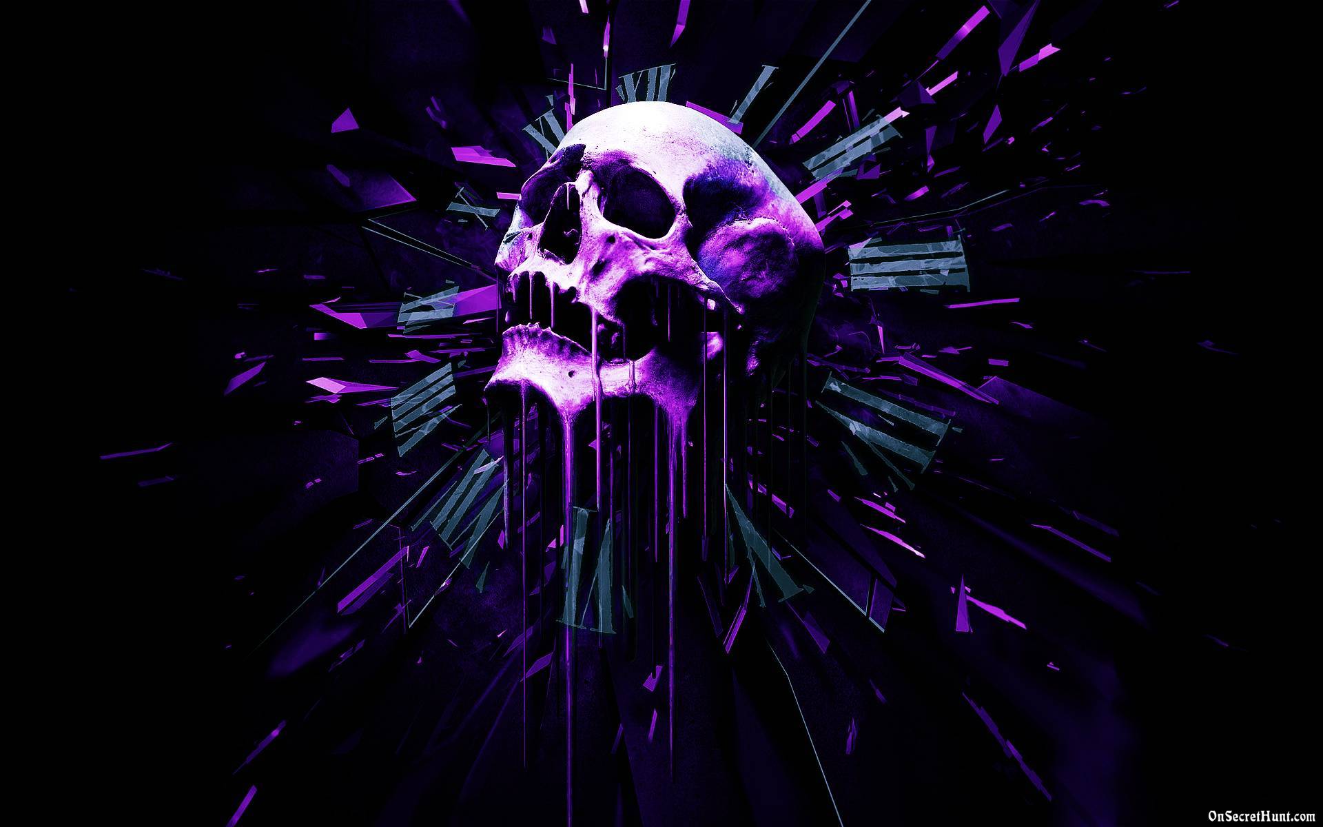 1920x1200 Black And Purple Skull Wallpaper. The Art Mad Background