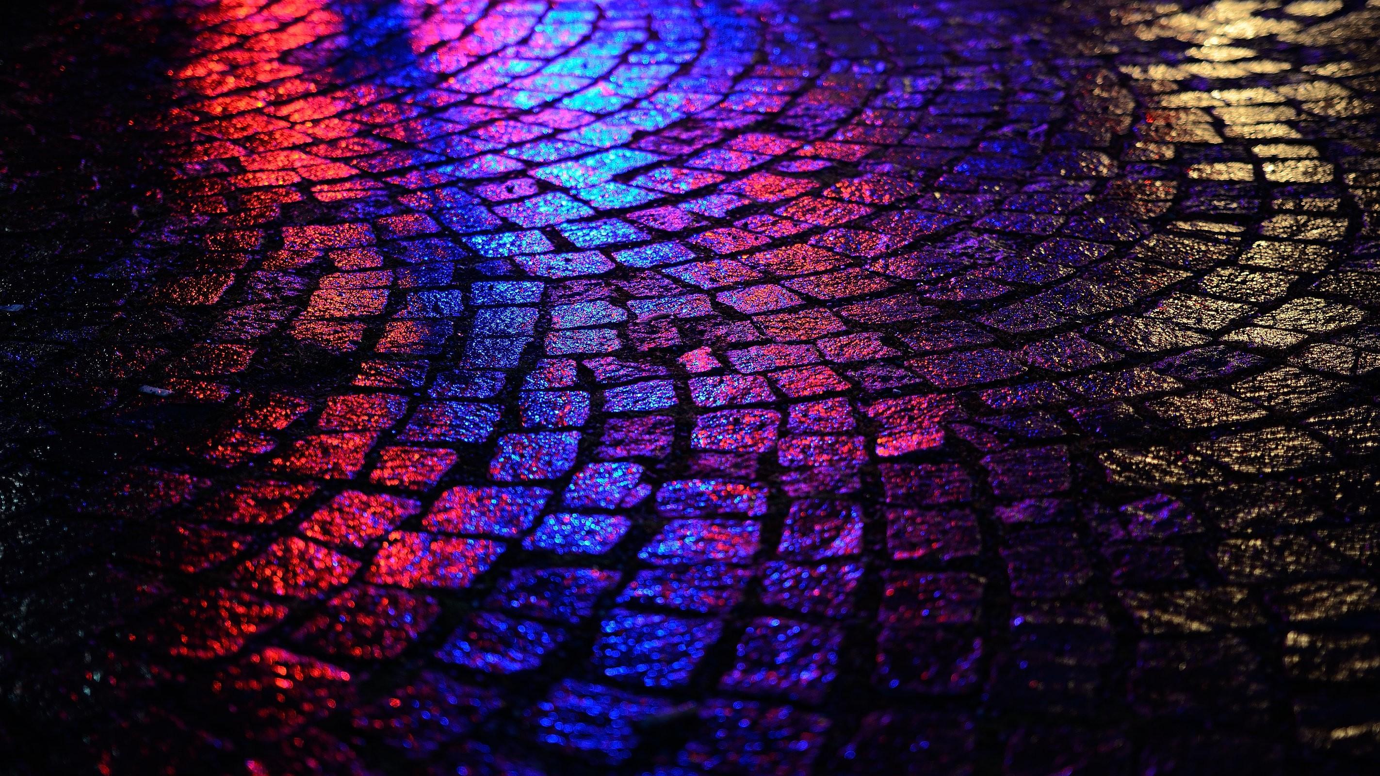 2845x1600 road red blue purple black wallpaper
