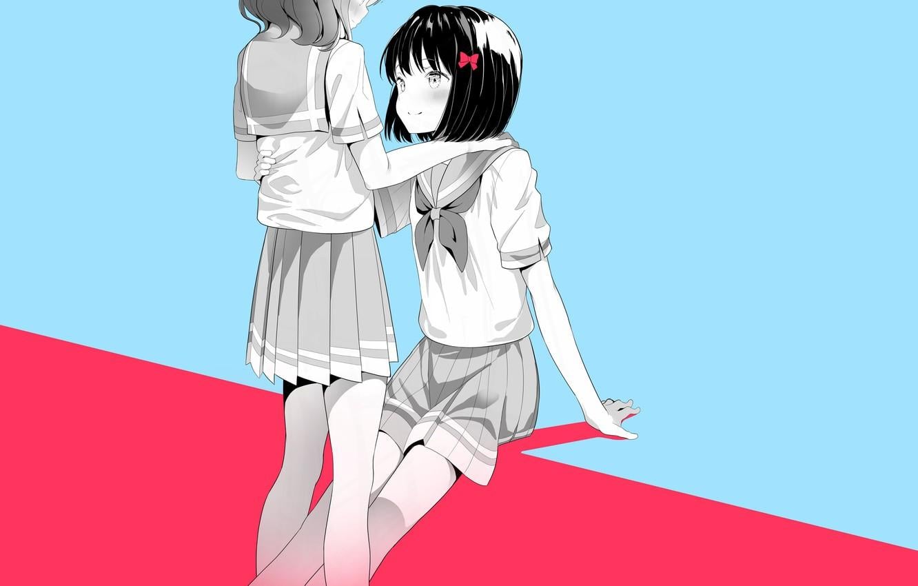 1332x850 Wallpaper hibike! euphonium, uma kumiko, hisaishi kanade, shiratama mochi image for desktop, section сёнэн