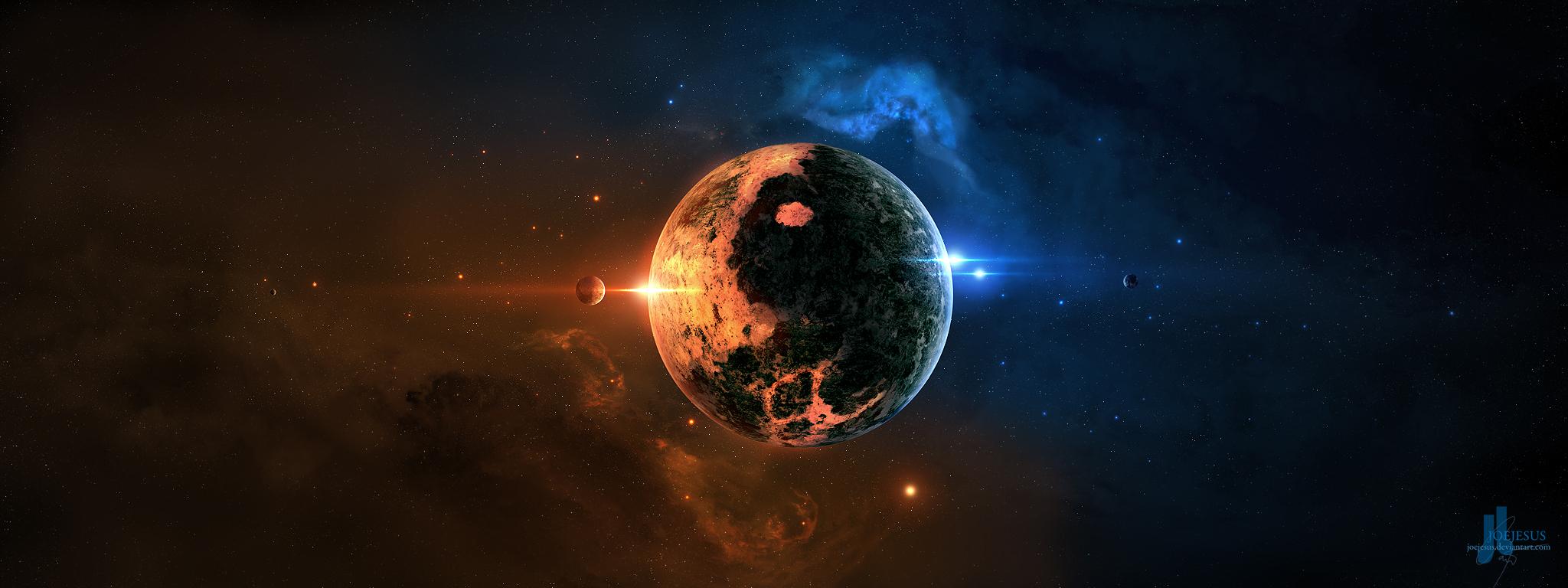 2048x768 Sci Fi Planet Wallpaper and Background Imagex768