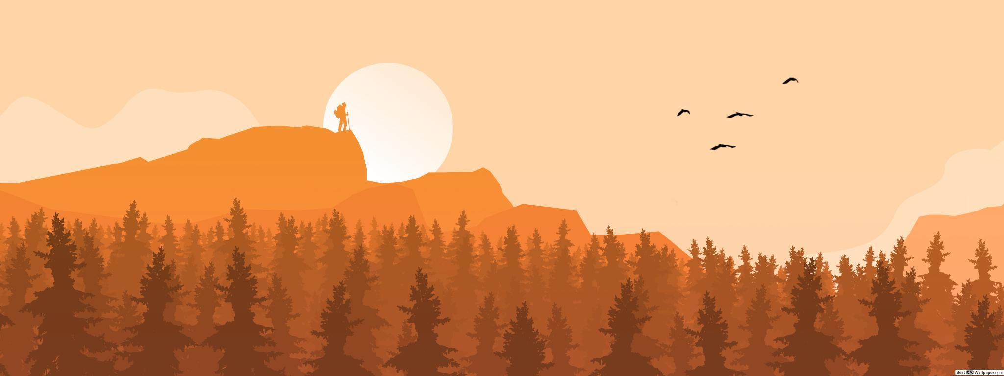 2048x768 Flat Landscape HD wallpaper download