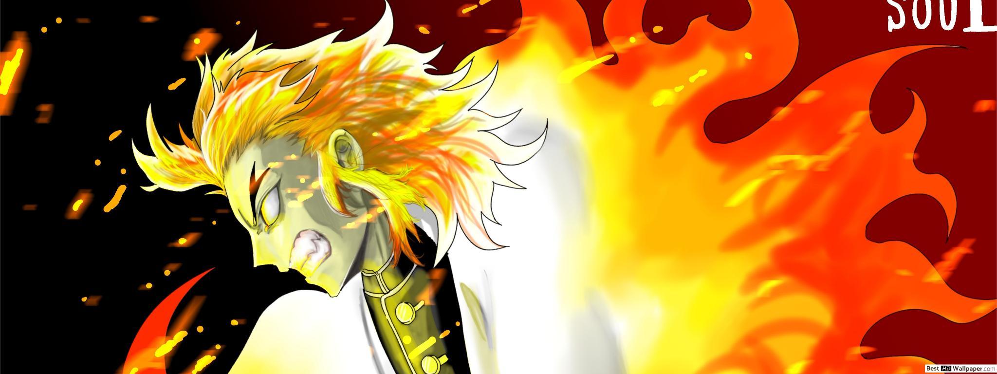 2048x768 Rengoku Kyojirou Wallpaper 11 HD wallpaper download