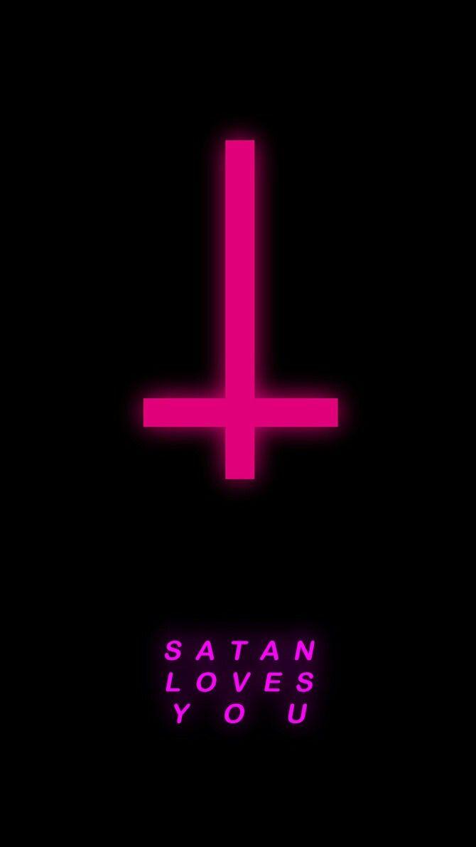 670x1191 Satan loves you. Satanic art, Scary wallpaper, Goth wallpaper