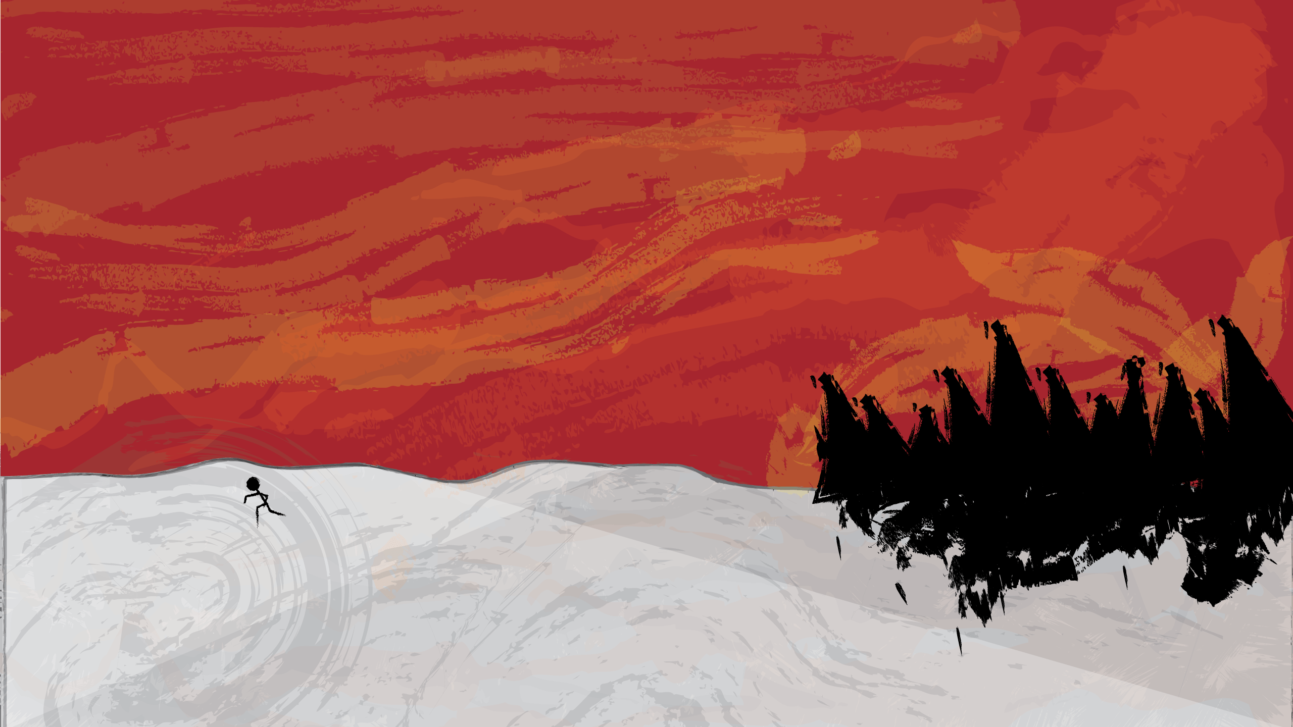 2560x1440 Kid A Inspired Art / Wallpaper: radiohead