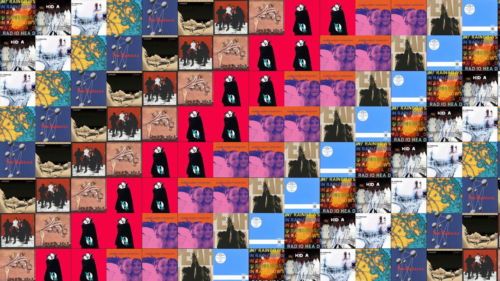 1920x1080 Radiohead In Rainbows Kid Ok Computer Strokes This Wallpaper « Tiled Desktop Wallpaper