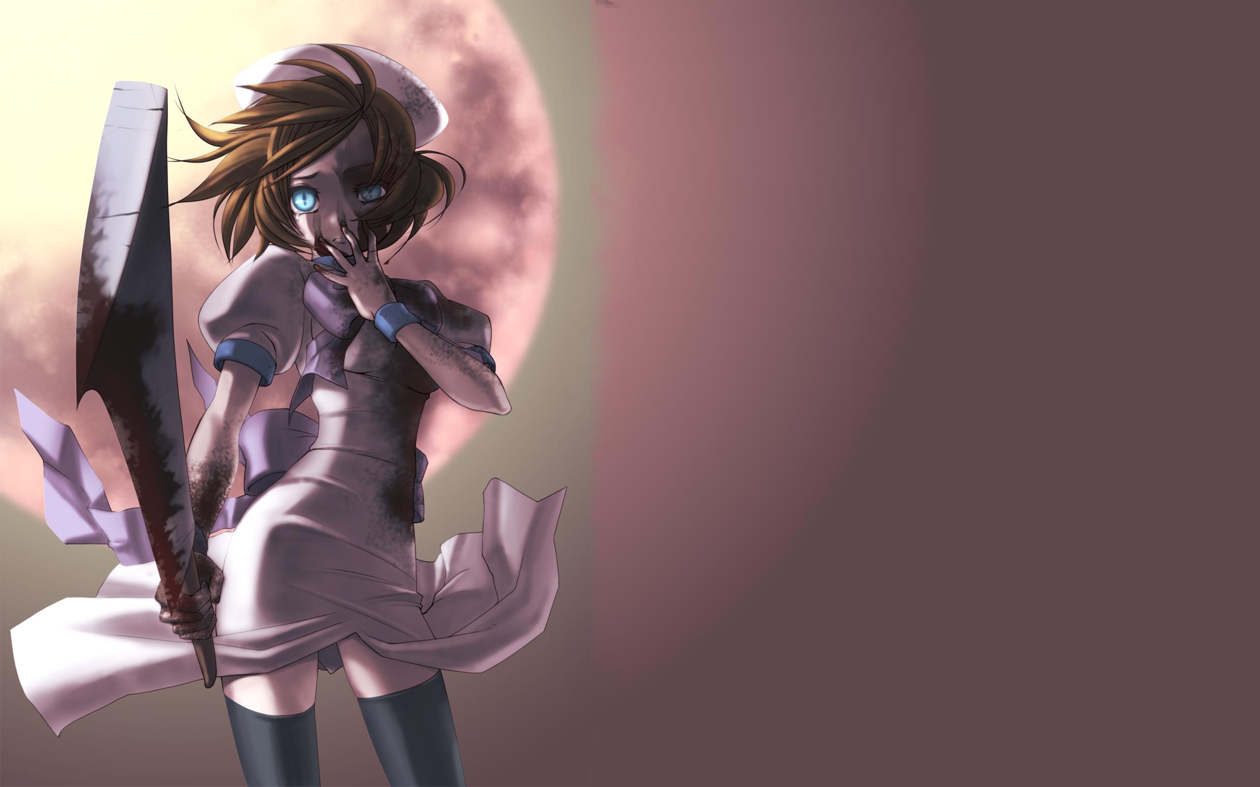 2560x1600 blood, Blue, Eyes, Dark, Higurashi, No, Naku, Koro, Ni, Ryuuguu, Rena, Weapon Wallpaper HD / Desktop and Mobile Background