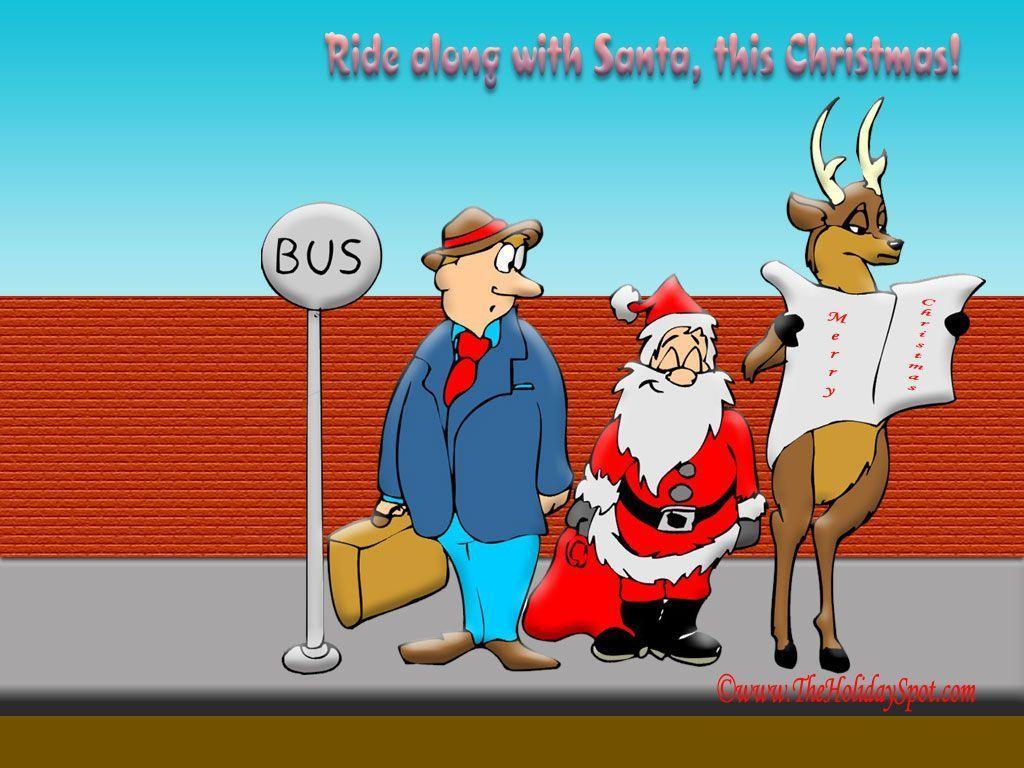 1024x768 Funny Christmas Wallpaper Free