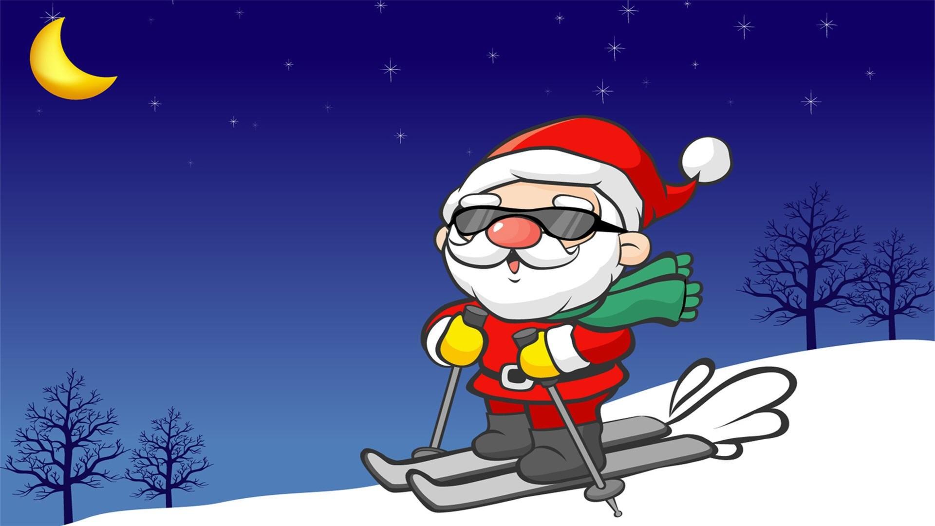 1920x1080 Cute Christmas Cartoon Wallpaper