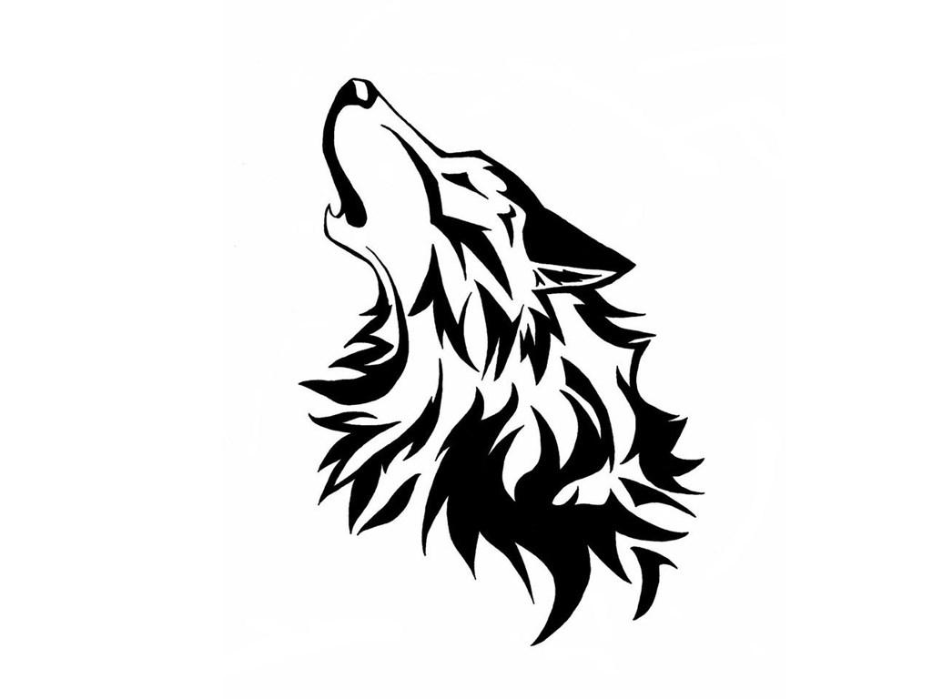 1024x768 Wolf Drawing Wallpaper 19489 Desktop Background
