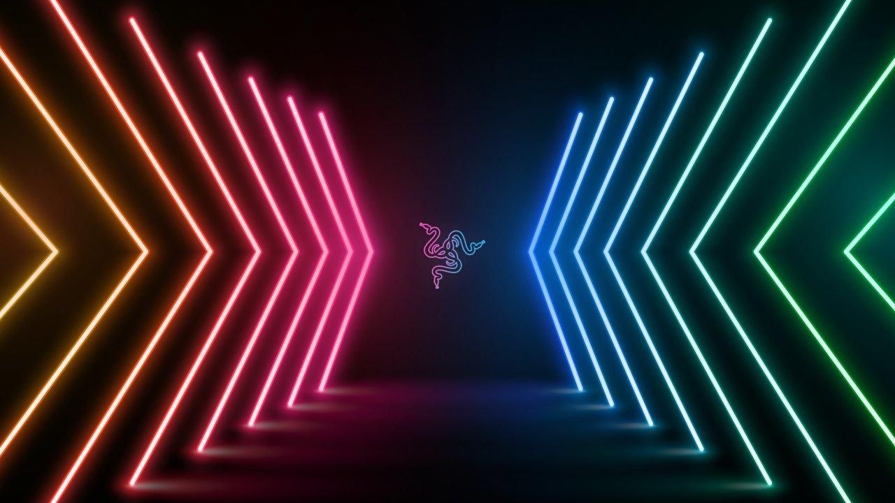 1280x720 Neon lights, Colorful, Black background, 4k Free deskk wallpaper, Ultra HD