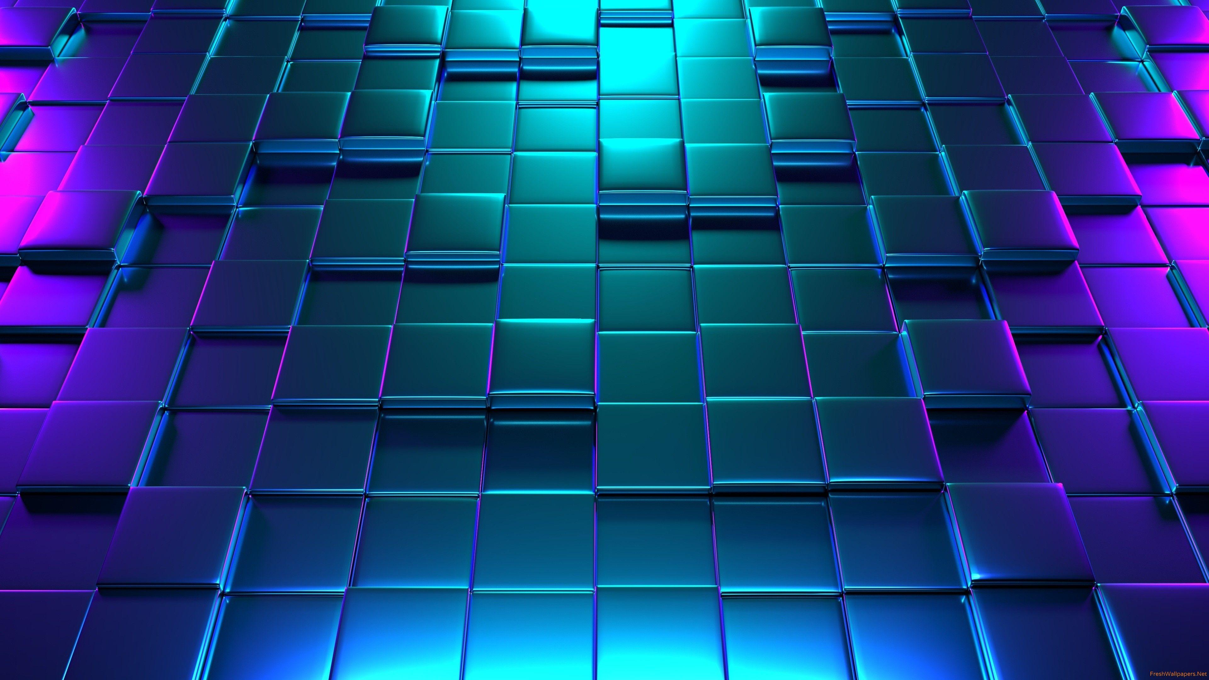 3840x2160 3D 4k Neon Wallpaper