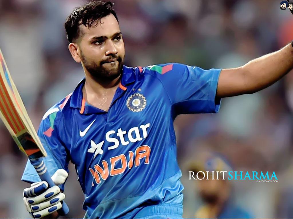 1024x768 Free Download Rohit Sharma HD Wallpaper