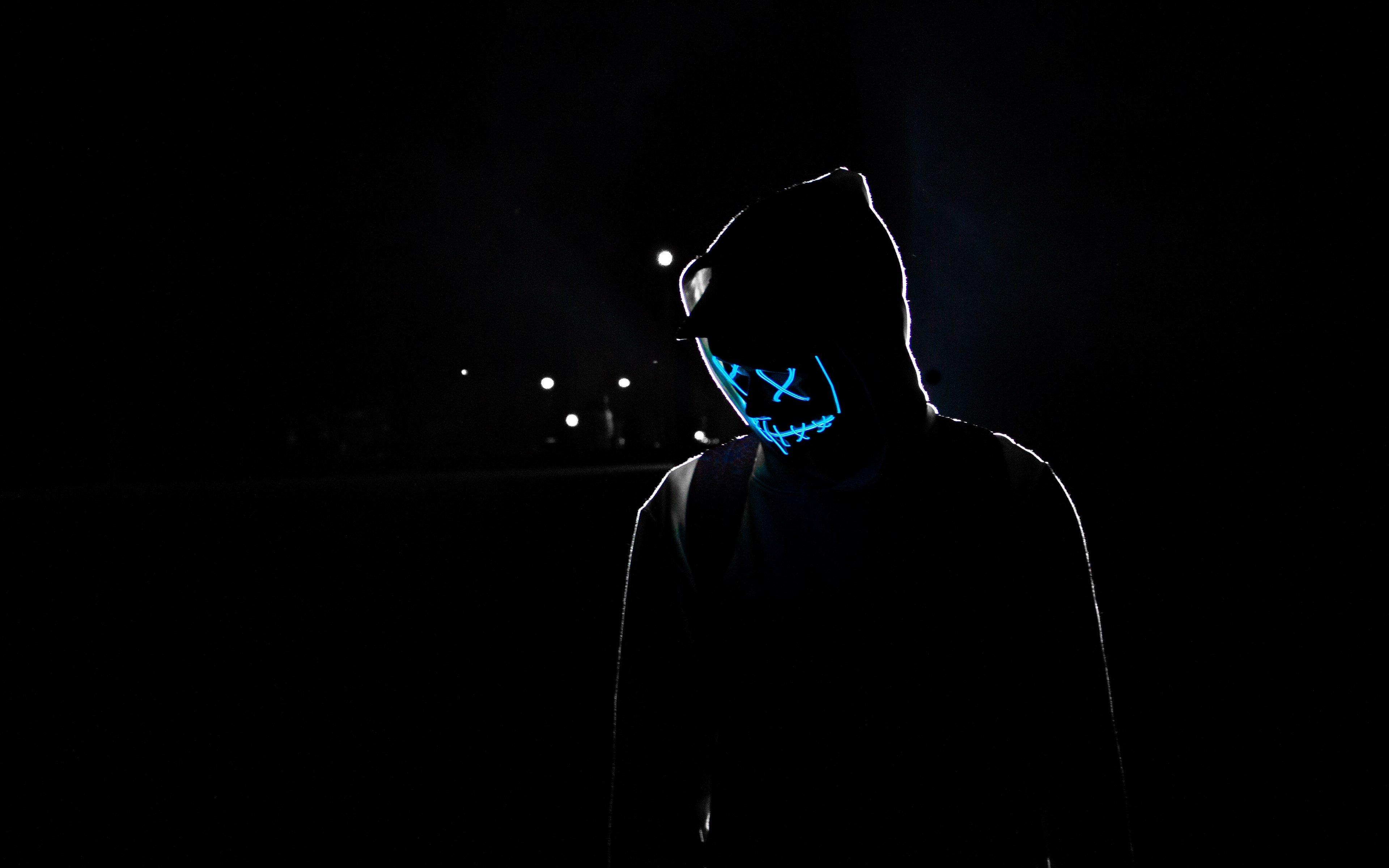 3840x2400 Free download Download wallpaper 3840x2400 man hood mask neon glow 4k ultra [3840x2400] for your Desktop, Mobile & Tablet. Explore Neon Mask Wallpaper. Neon Mask Wallpaper, Mask Wallpaper, Tuxedo Mask Wallpaper