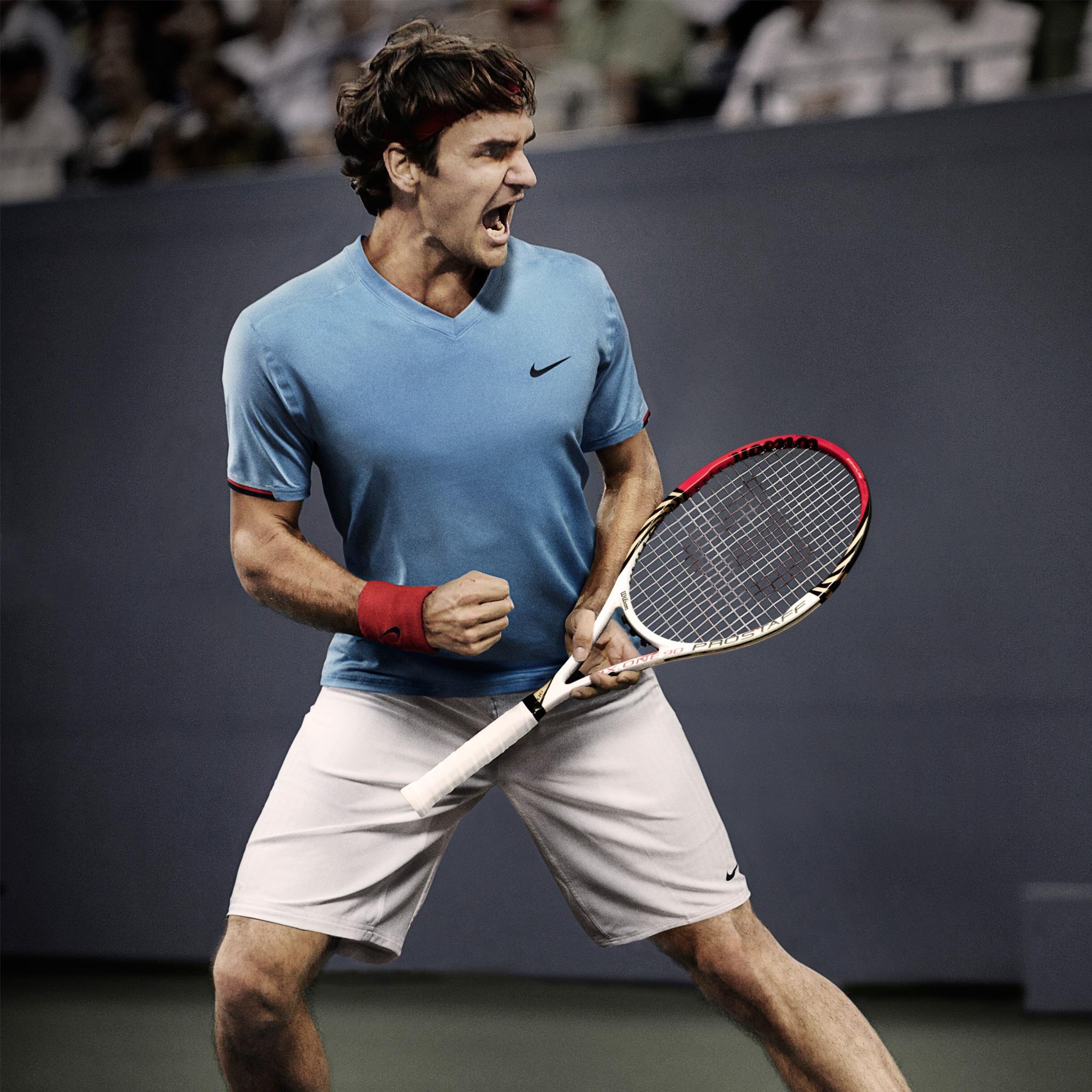 2048x2048 Roger Federer 4K 5K Wallpaper in jpg format for free download