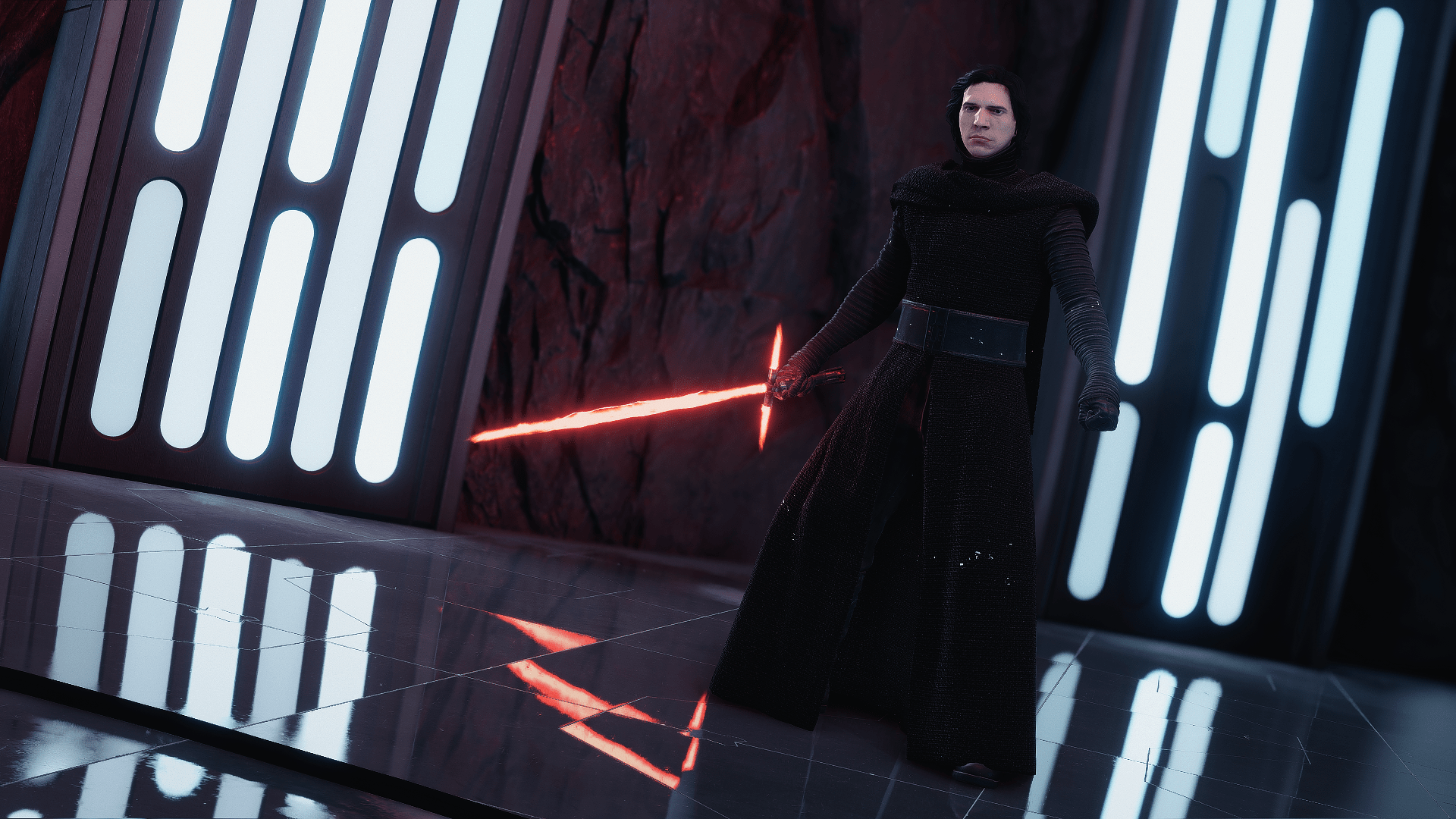 1920x1080 Unmasked TFA Kylo Ren at Star Wars: Battlefront II (2017) Nexus and community
