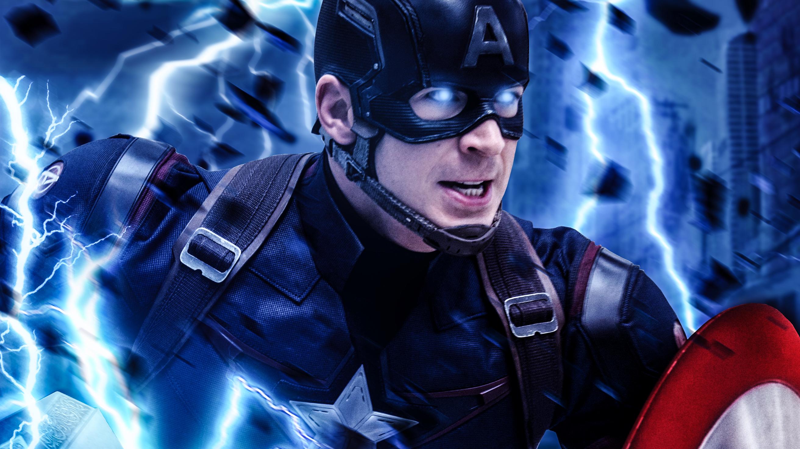 2625x1476 Captain America Mjolnir Avengers Endgame Art, HD Superheroes, 4k Wallpaper, Image, Background, Photo and Picture