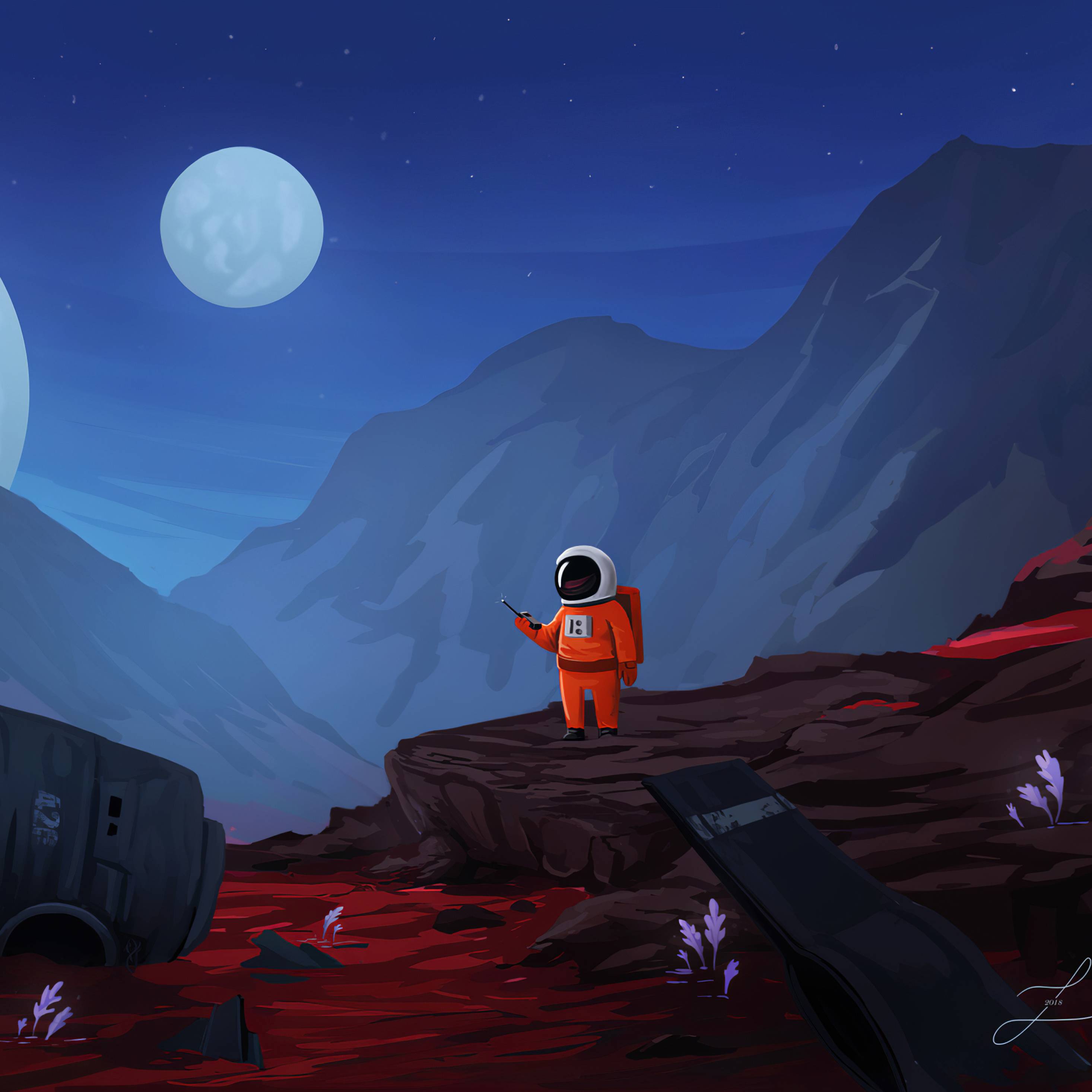 2932x2932 Astronaut Art 4K iPad Pro Retina Display Wallpaper, HD Artist 4K Wallpaper, Image, Photo and Background