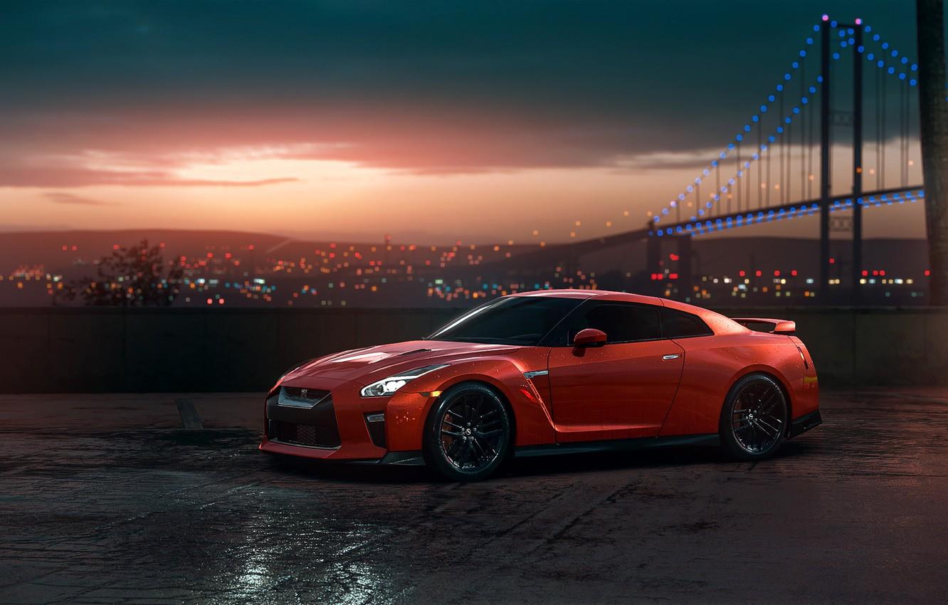 1332x850 Wallpaper GTR, Nissan, Red, Car, Sunset, R View image for desktop, section nissan