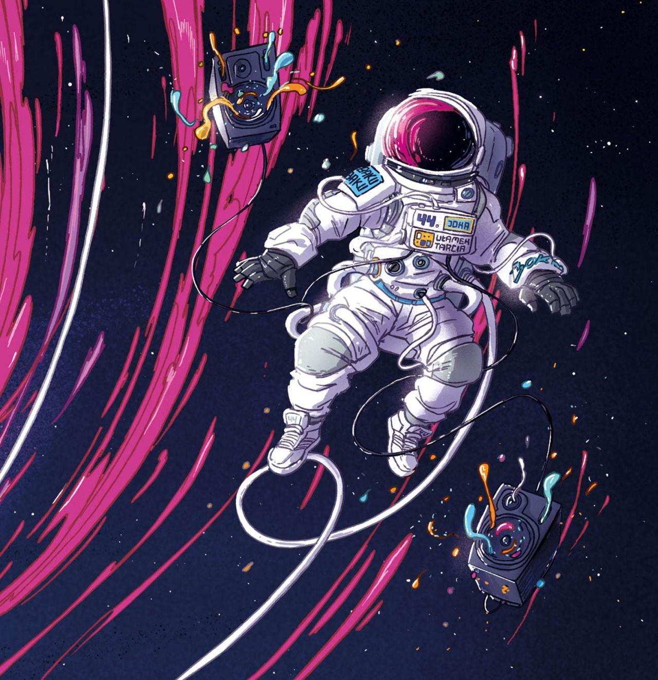 1280x1323 tumblr_ofgp1lWxbP1q (1280×1323). Astronaut art, Space drawings, Astronaut illustration