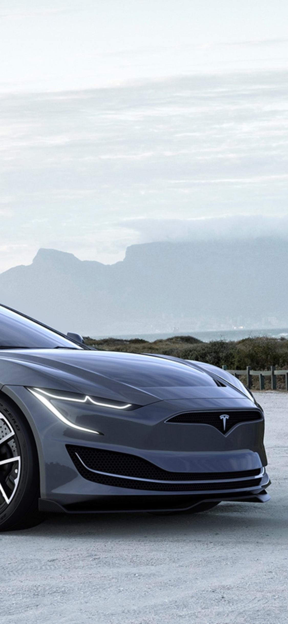 1125x2436 Tesla Model S II iPhone XS, iPhone iPhone X HD 4k Wallpaper, Image, Background, Photo and Picture