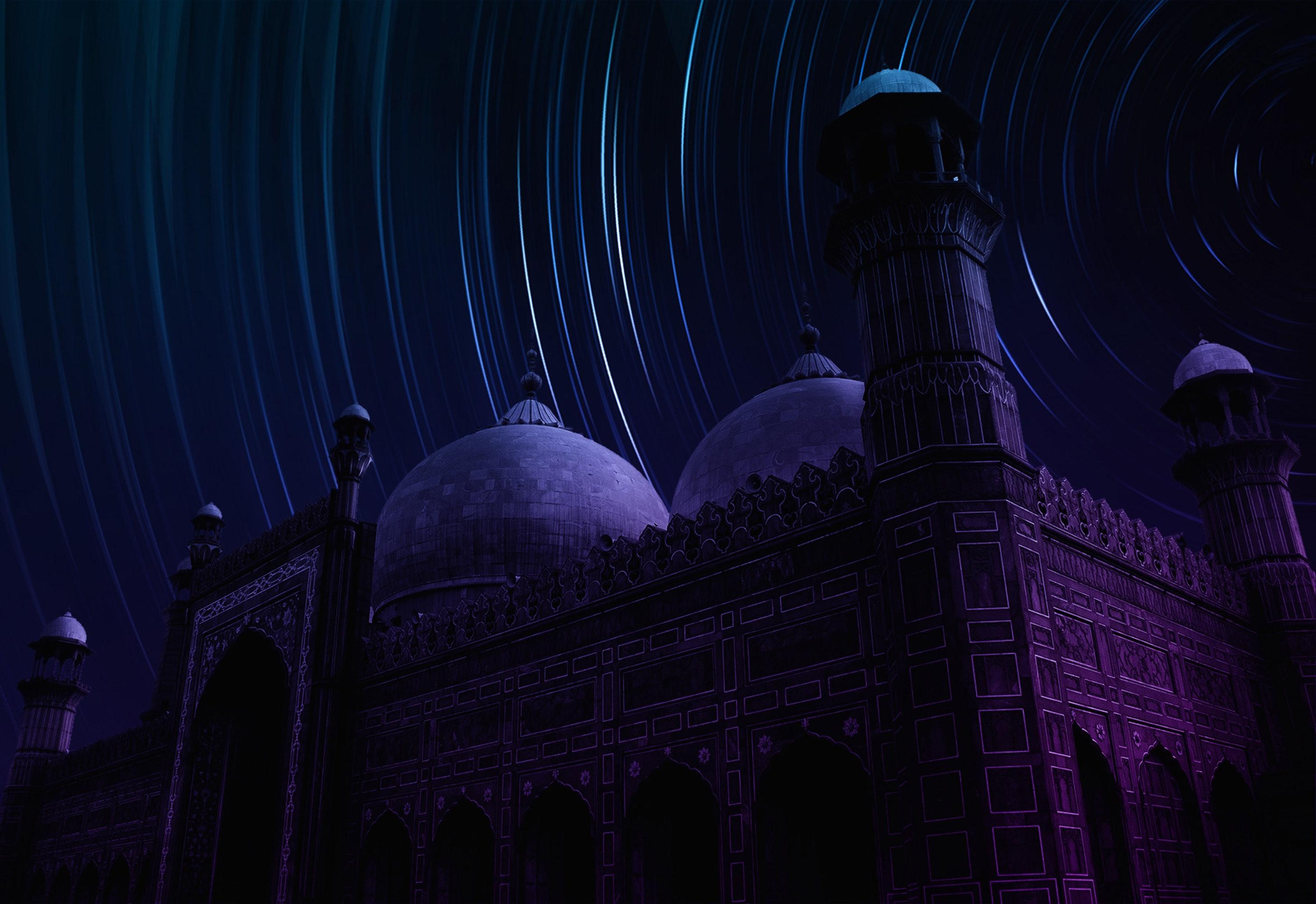 2913x2000 Badshahi Mosque Wallpaper 4K, Lahore, Pakistan, Masjid, Star Trails, World