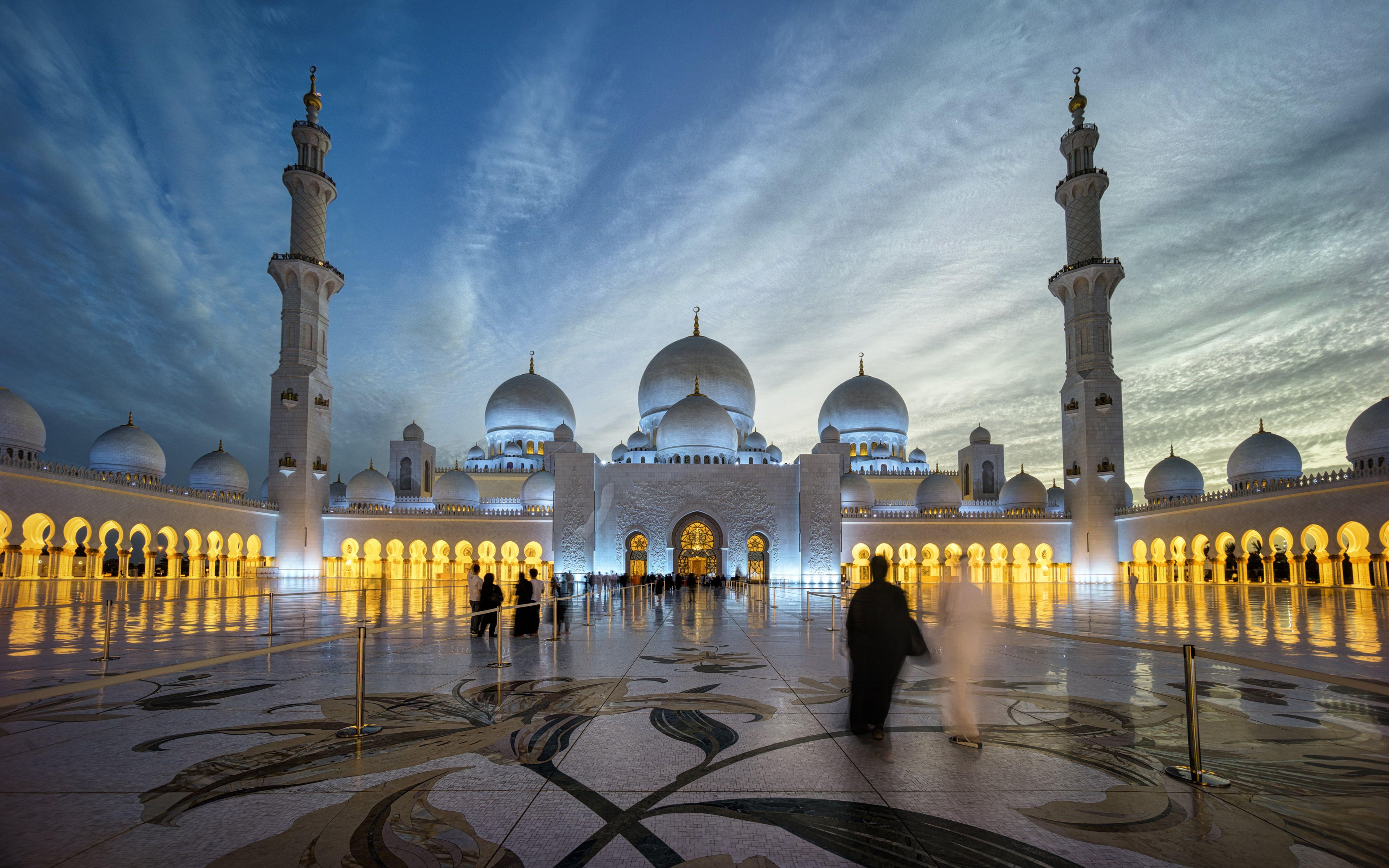 5200x3250 Sheikh Zayed Grand Mosque Centre Abu Dhabi Beautiful Photography In The Night Desktop HD Wallpaper For Pc Tablet. Sheikh zayed grand mosque, Grand mosque, Mosque