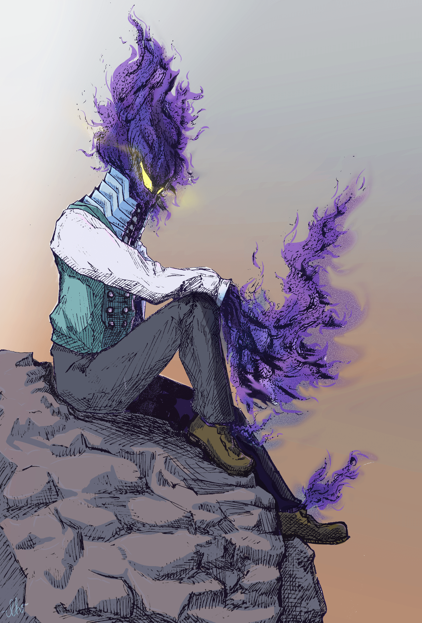 1389x2048 kurogiri no Hero Academia Wallpaper