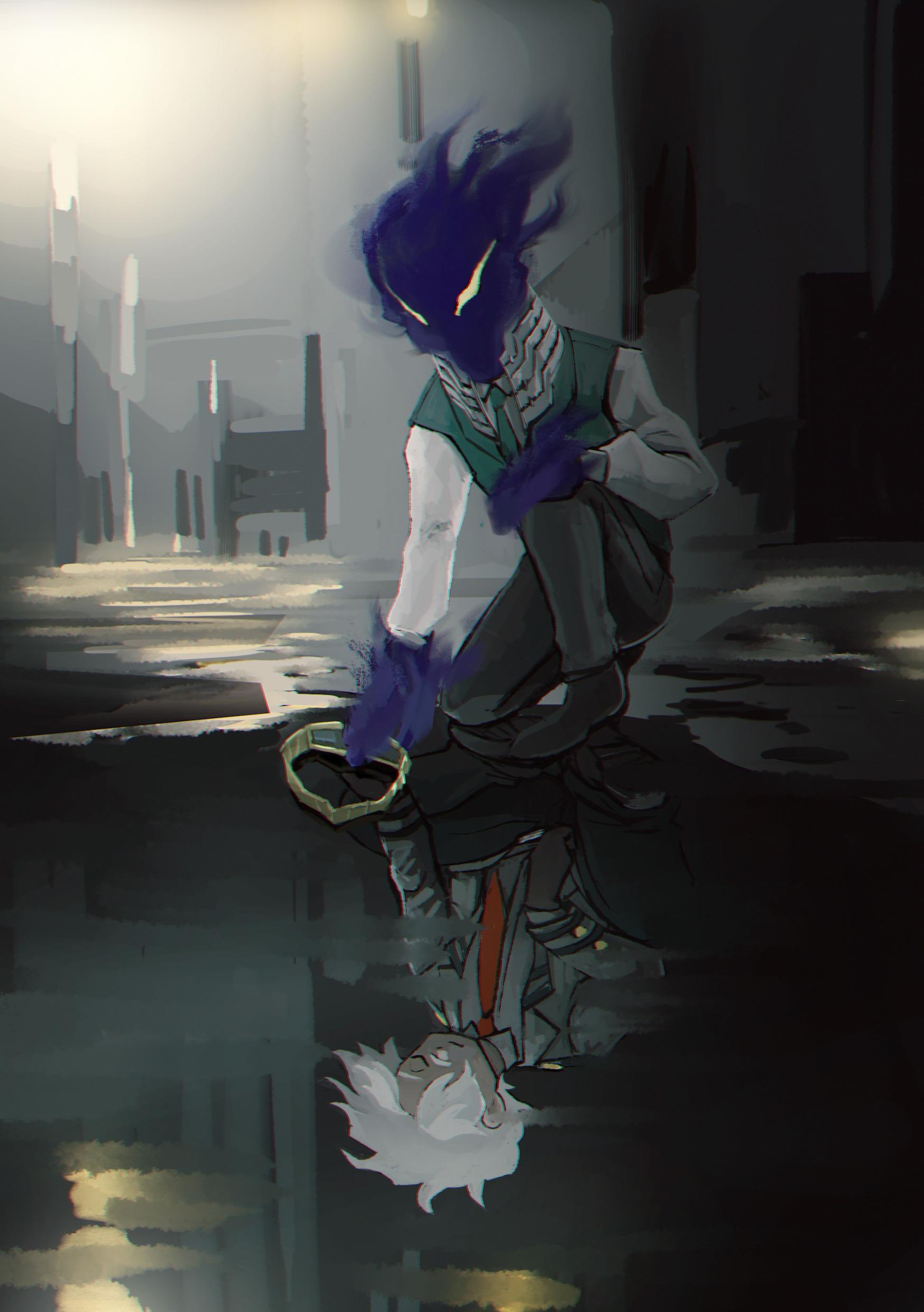 1748x2480 shirakumo and kurogiri no Hero Academia Wallpaper