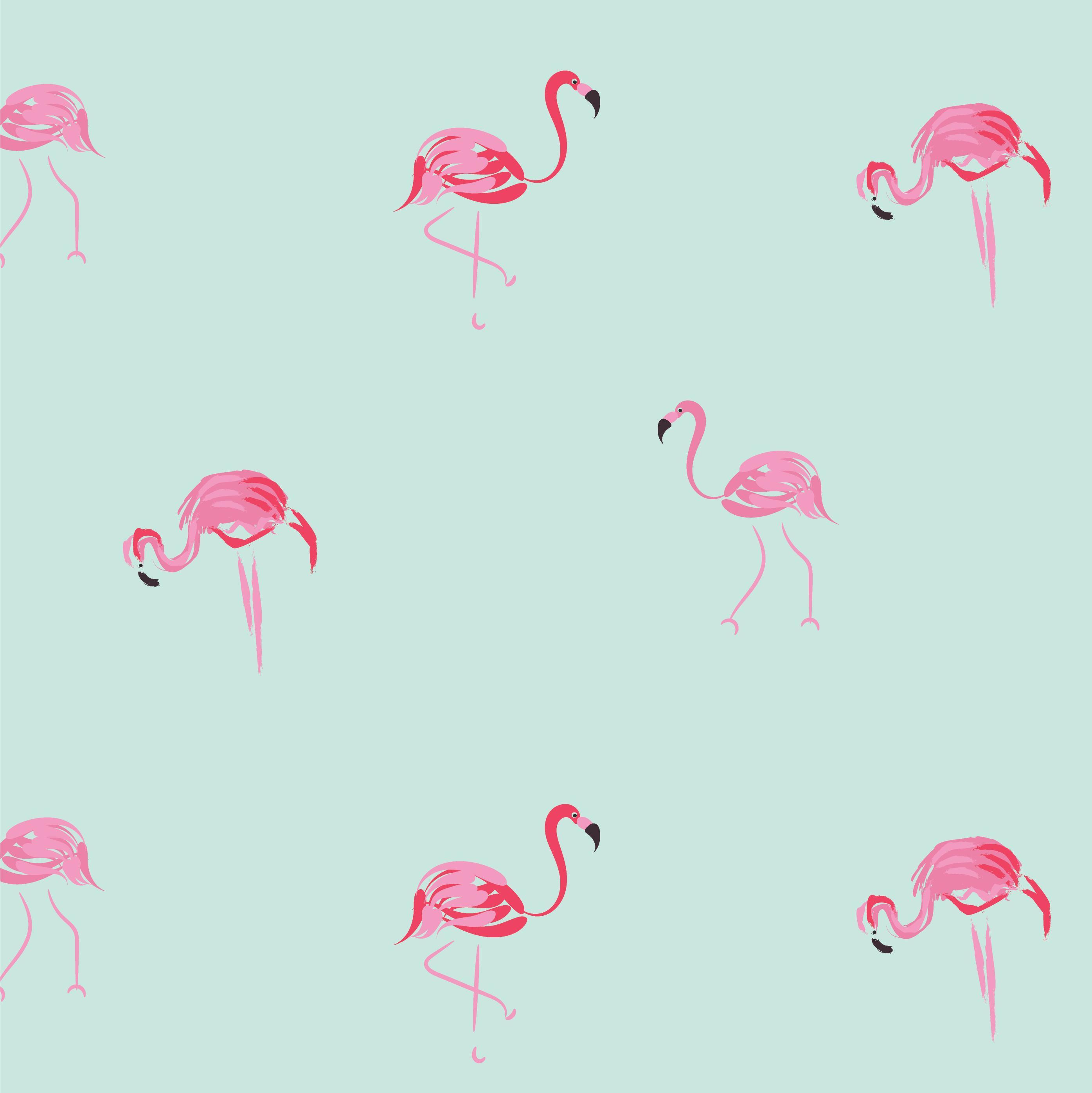 2791x2794 Flamingo Peel And Stick Wallpaper by The Wallberry in Wallpaper