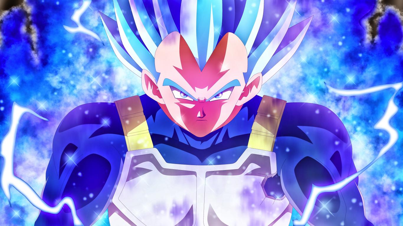 1366x768 Super Saiyan Blue Vegeta Dragon Ball Anime Boy Wallpaper