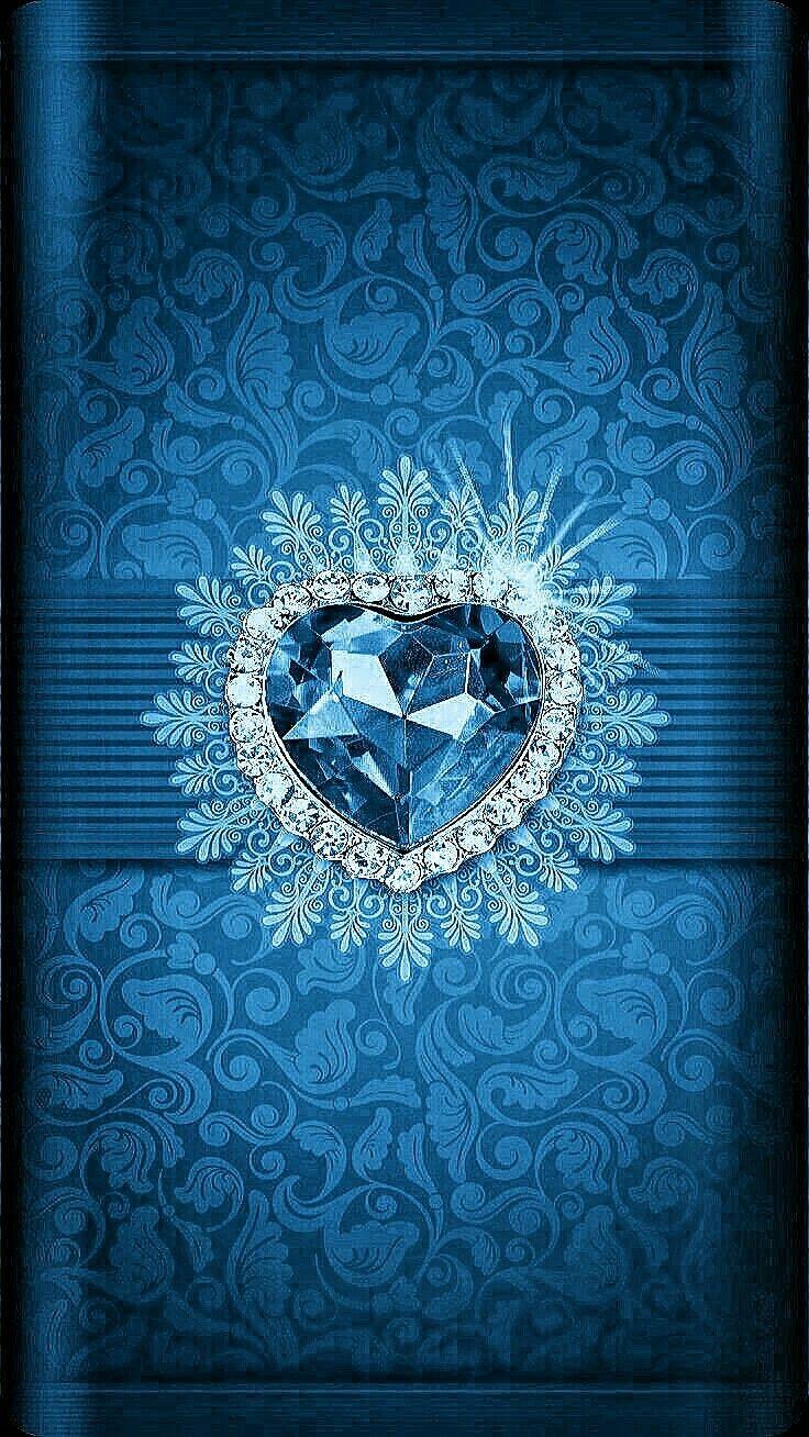 Blue Diamond Heart Wallpapers - Top Free Blue Diamond Heart Backgrounds